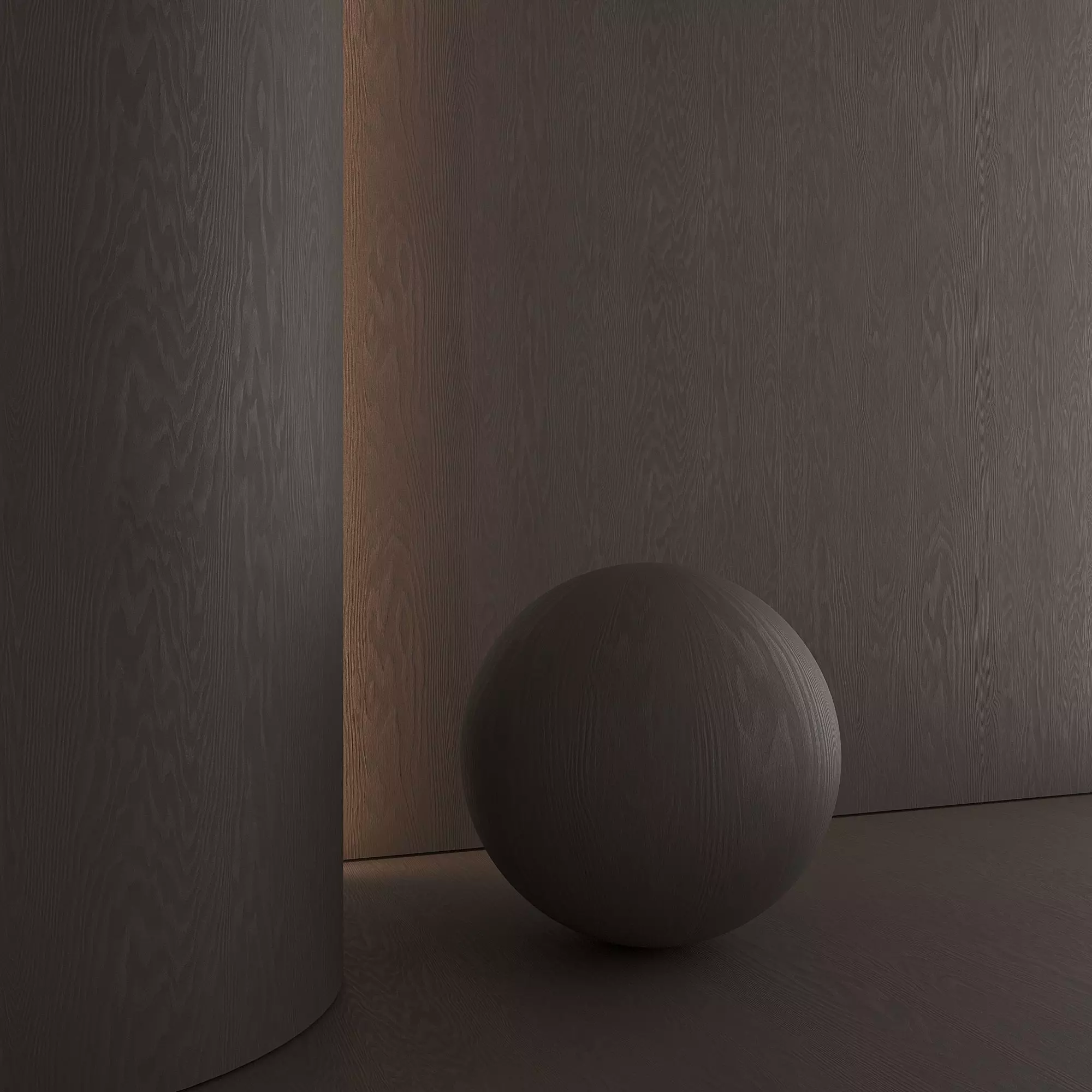 Black Stained Oak Tinted Wood Material 01 Texture_3