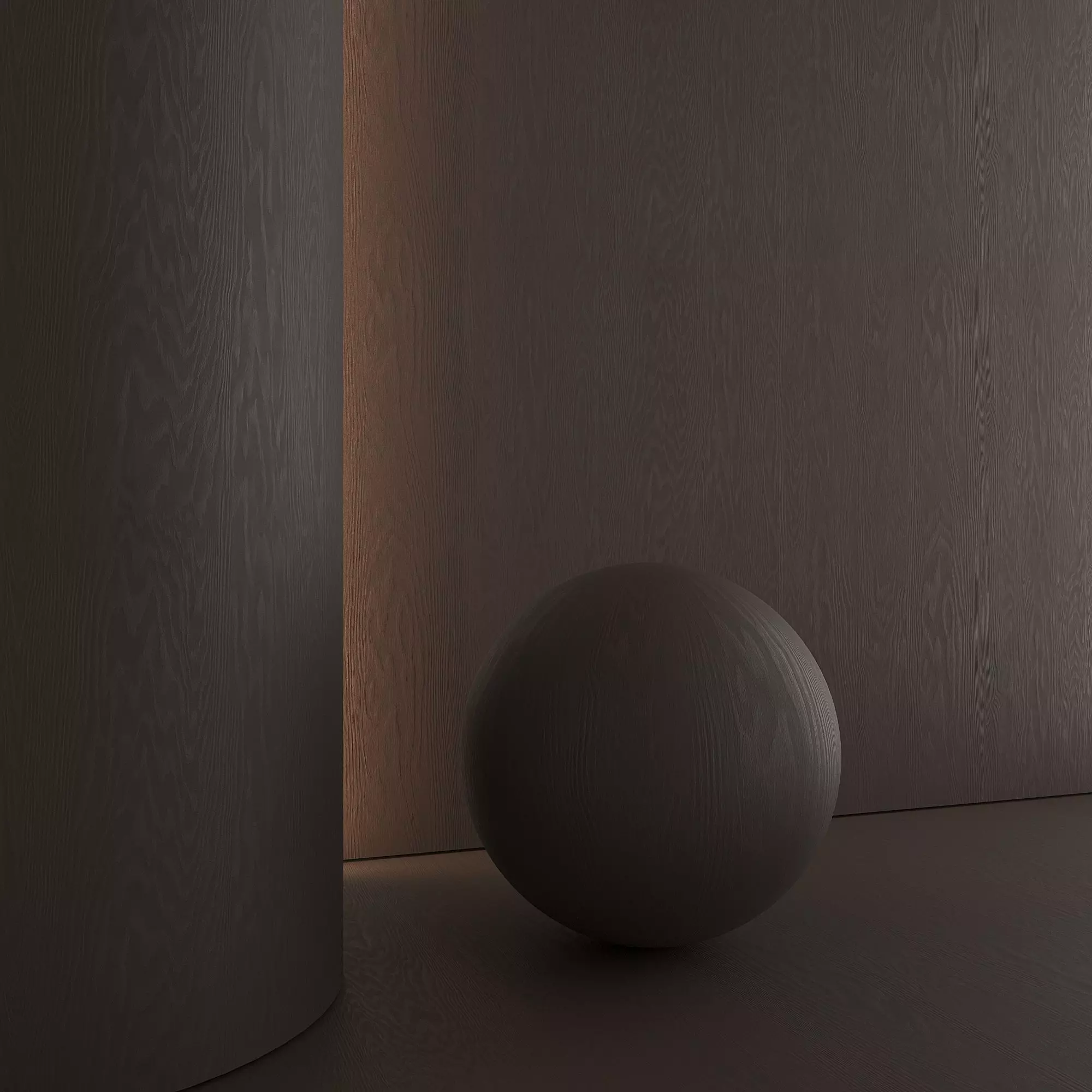 Black Stained Oak Tinted Wood Material 01 Texture_5