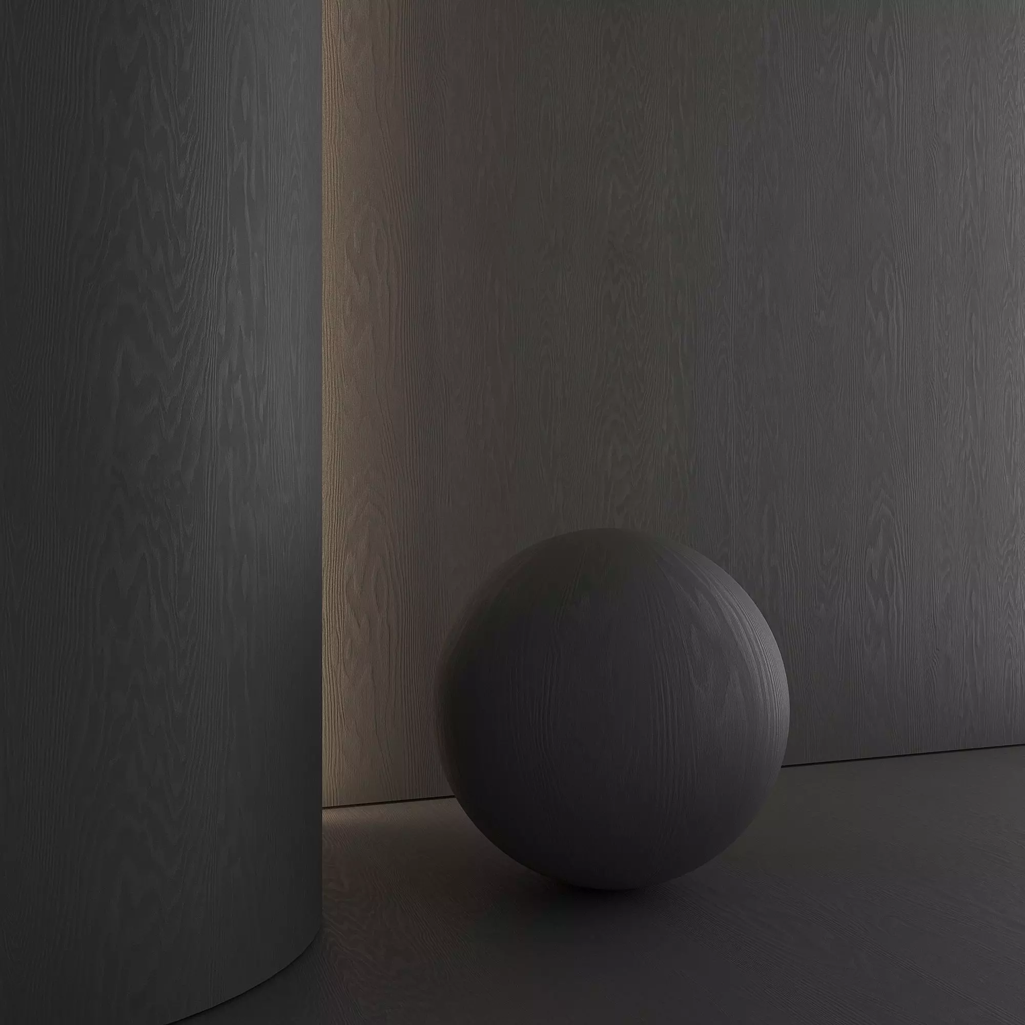 Black Stained Oak Tinted Wood Material 01 Texture_4