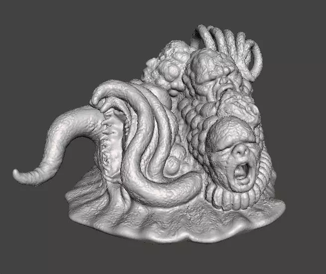 TENTACLE MONSTER CREATURE MODEL FIGURE HORROR FANTASY GAMES RPG 3D print model_5