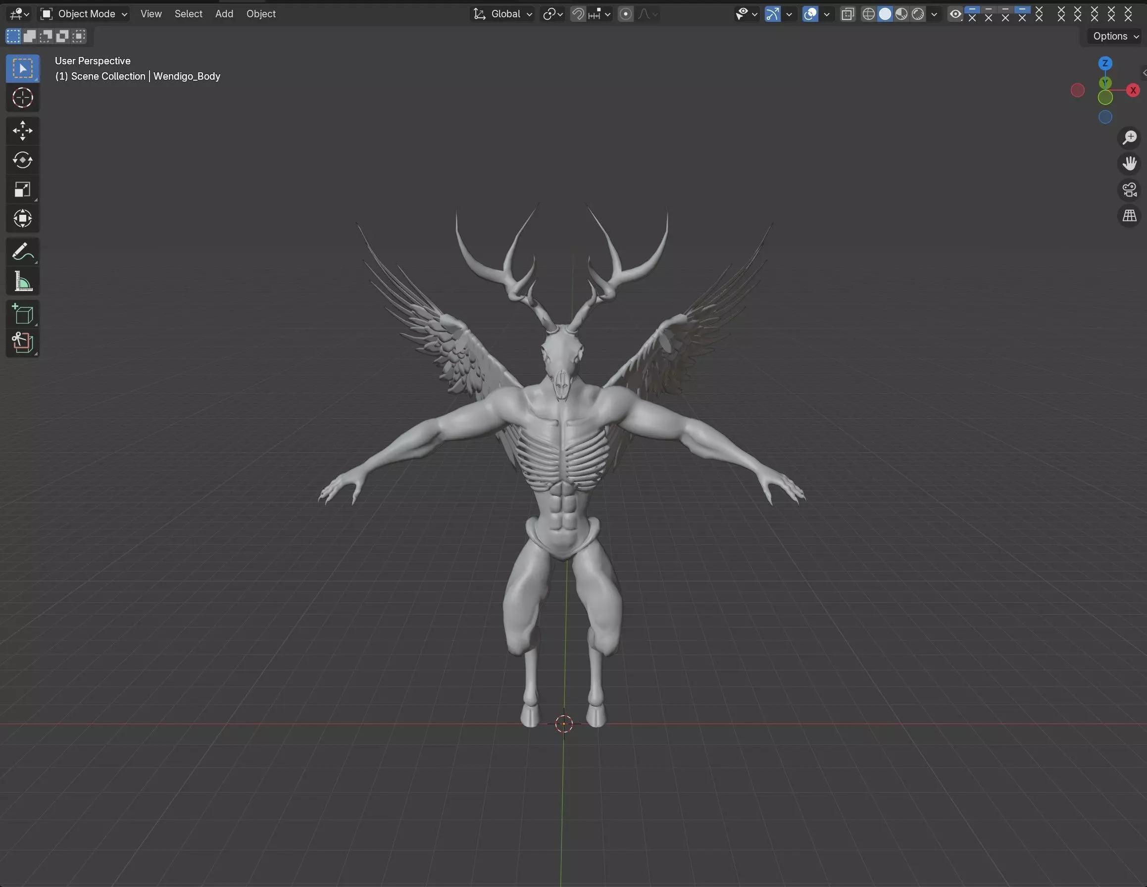 Wendigo 3D model_1