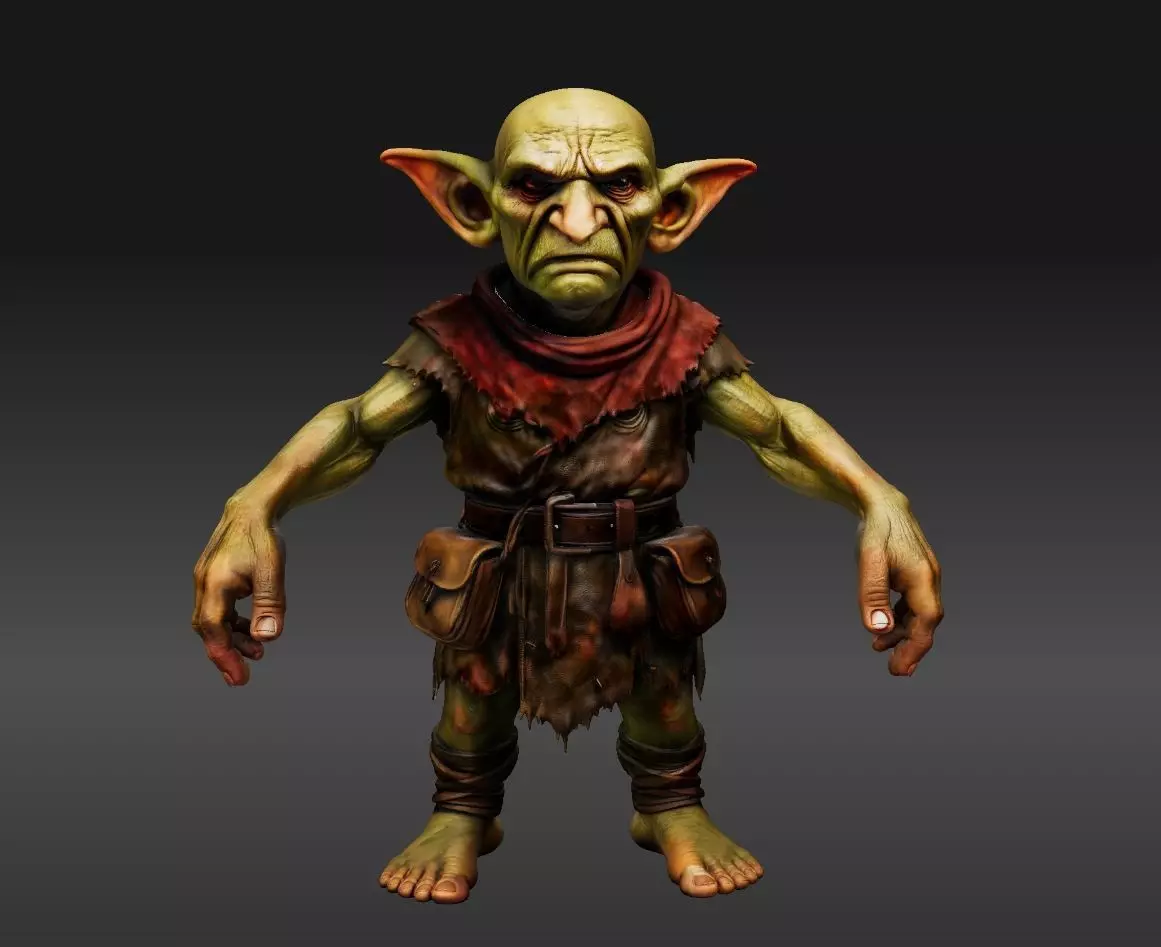 Stylized Goblin Character 3D model_0