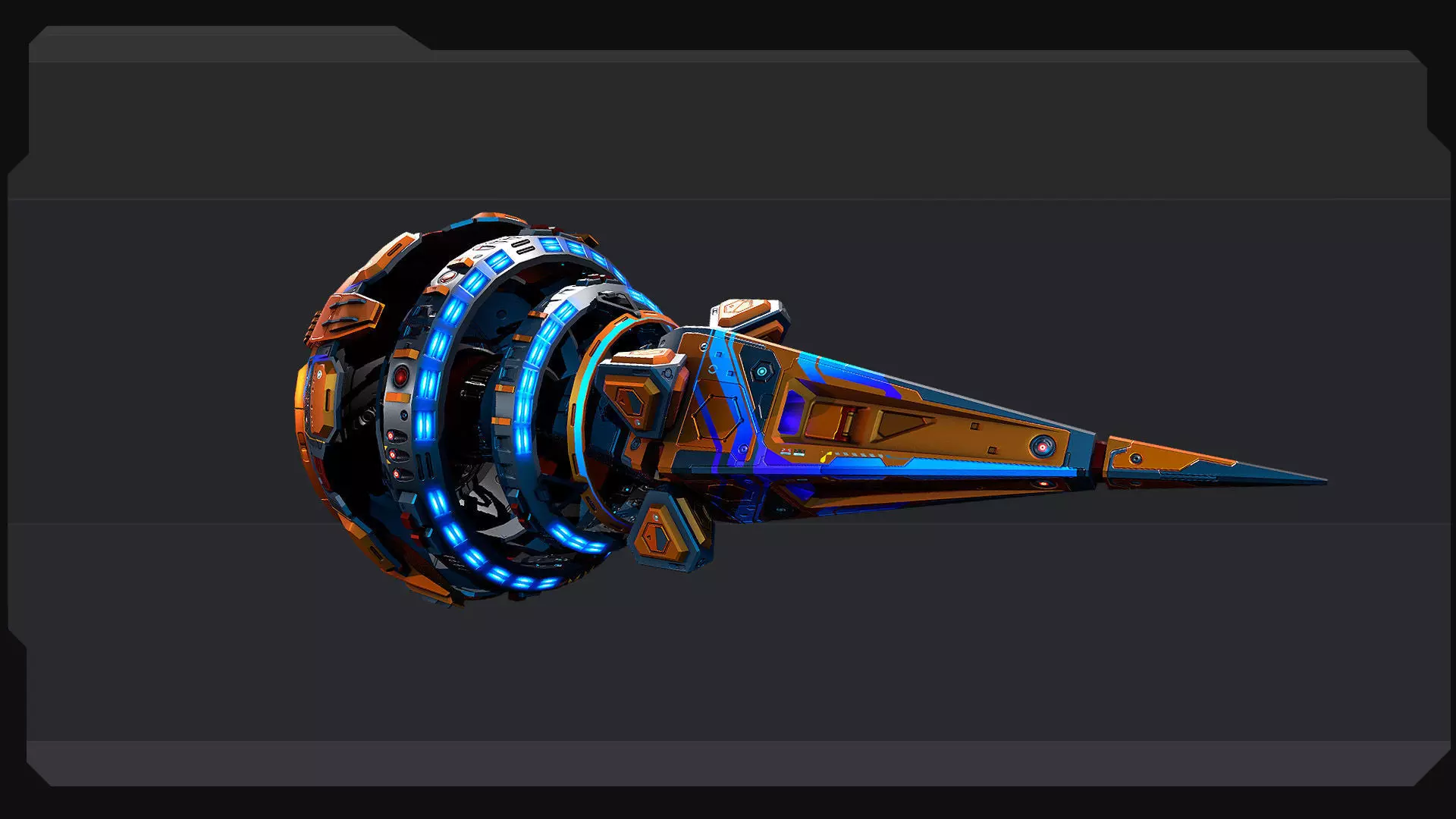 DRAKX - ALIEN Freighter DK5 Low-poly 3D model_4