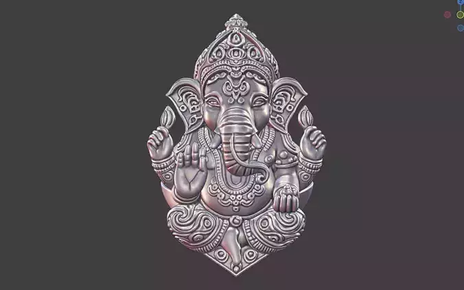 ganesh ring ornate god ring 3D print model