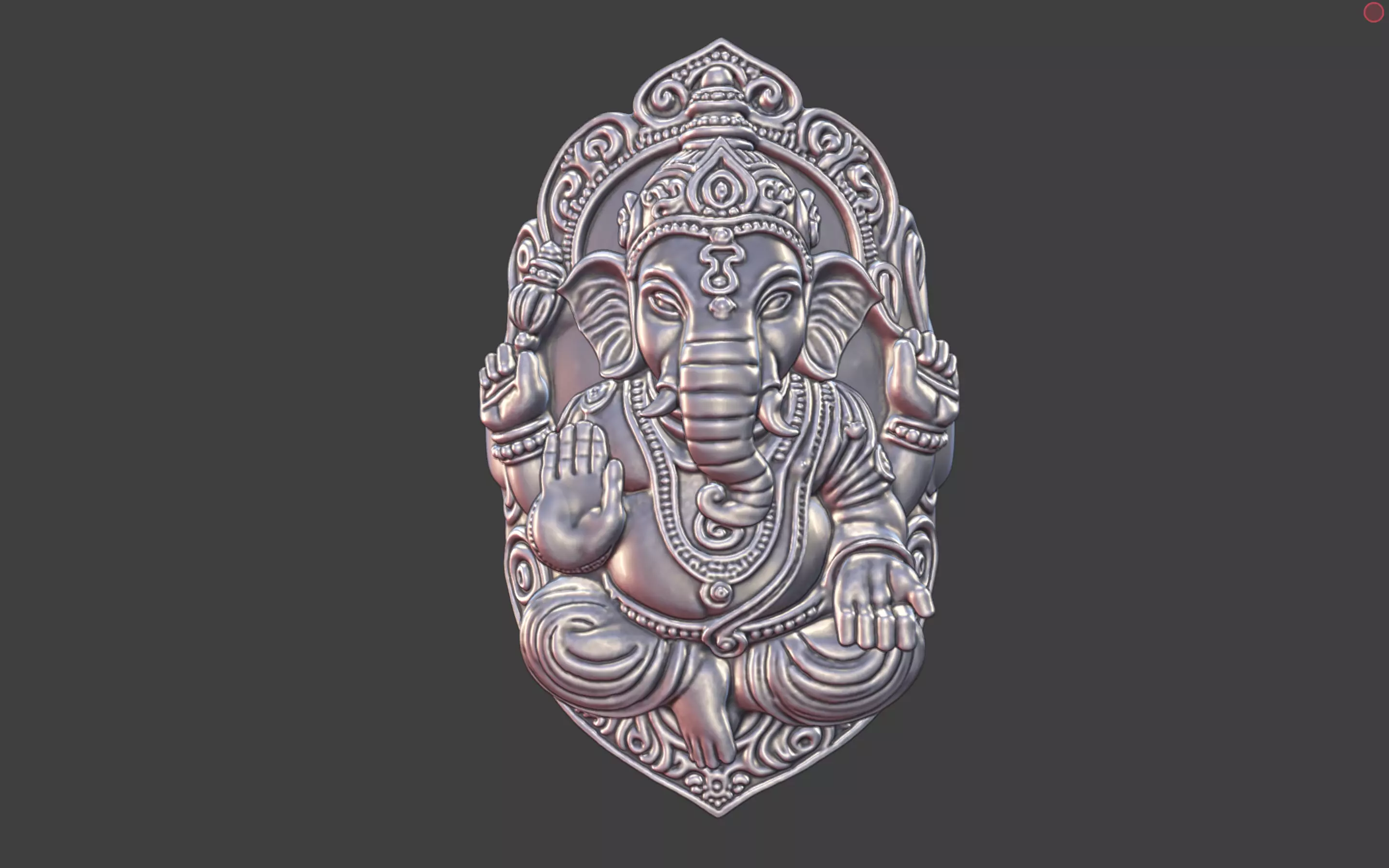 ganesh ring ornate god ring v2 3D print model