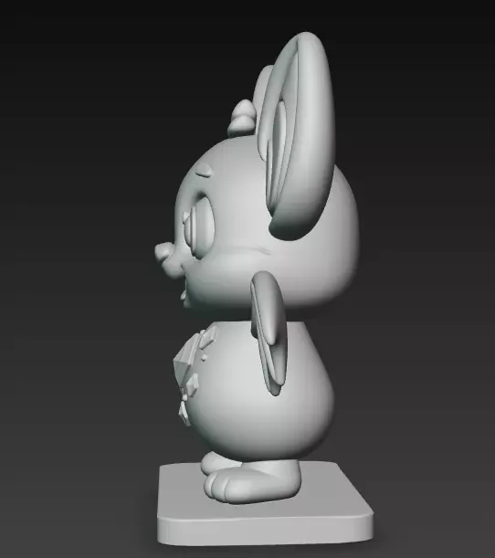 Cute Bat Figurine 3D print model_3