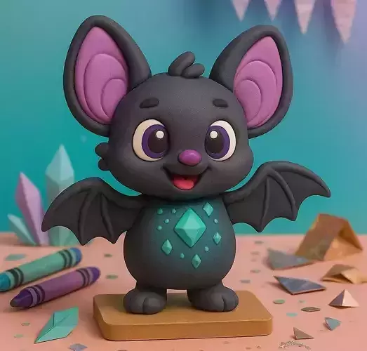 Cute Bat Figurine
