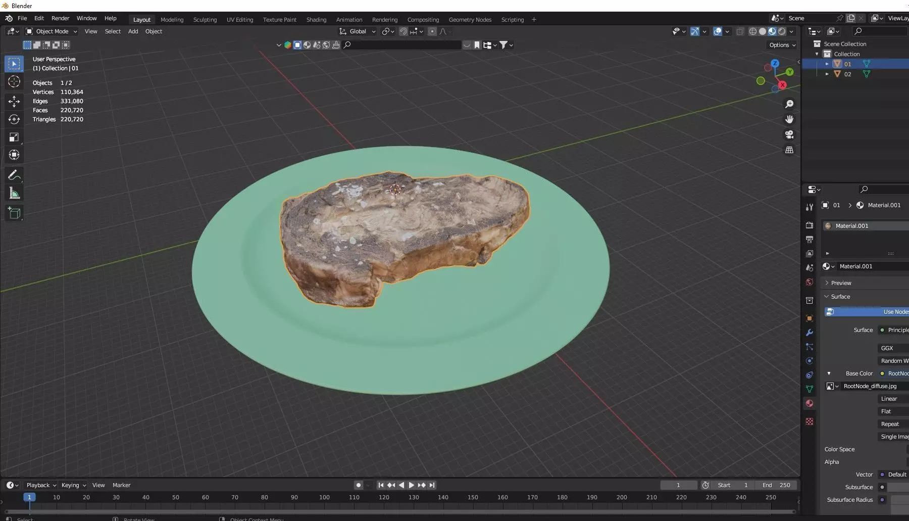 Exclusive Food Set For Lunch S8 Low Poly 3D Model Low-poly 3D model_7