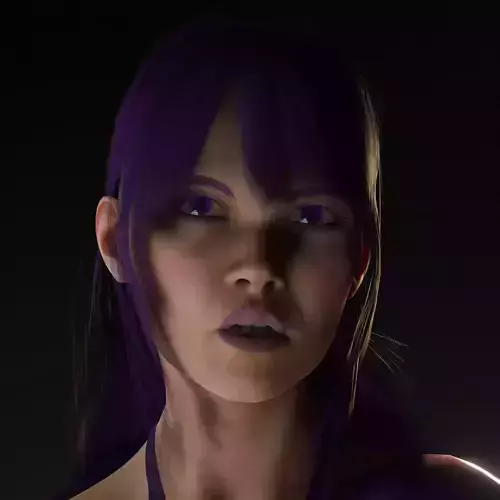 Character  The Violet Mystic Low-poly 3D model