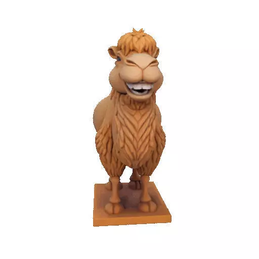 2330  Laughing Camel 3D Printed Full  Figure Statue 3D print model_14