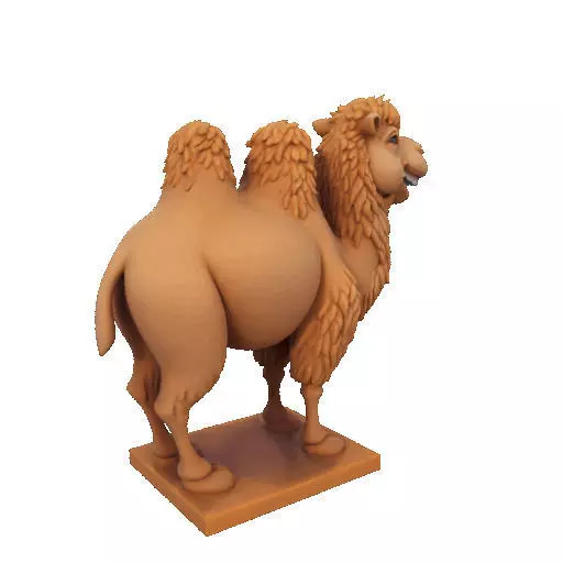 2330  Laughing Camel 3D Printed Full  Figure Statue 3D print model_24