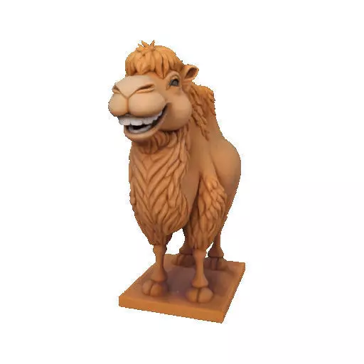 2330  Laughing Camel 3D Printed Full  Figure Statue 3D print model_12
