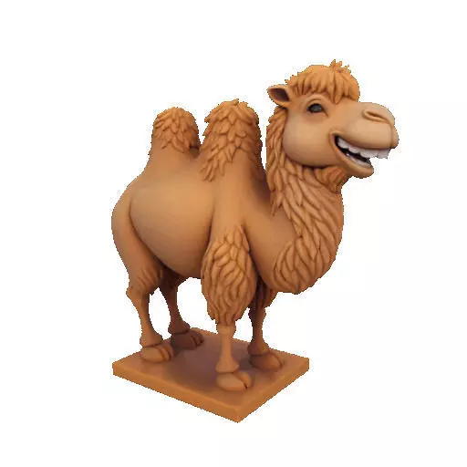 2330  Laughing Camel 3D Printed Full  Figure Statue 3D print model_18
