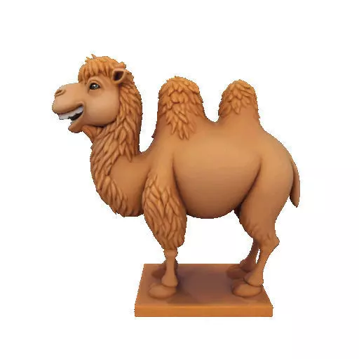 2330  Laughing Camel 3D Printed Full  Figure Statue 3D print model_6