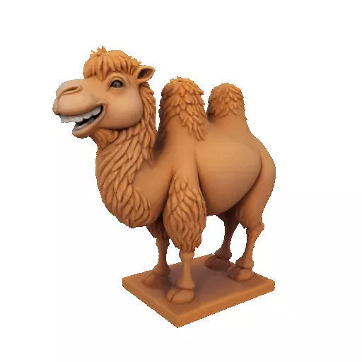 2330  Laughing Camel 3D Printed Full  Figure Statue 3D print model_9