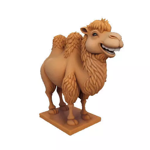 2330  Laughing Camel 3D Printed Full  Figure Statue 3D print model_17