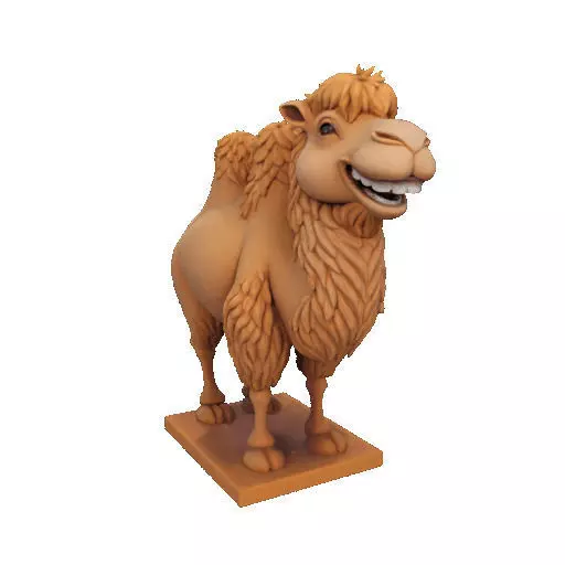2330  Laughing Camel 3D Printed Full  Figure Statue 3D print model_16