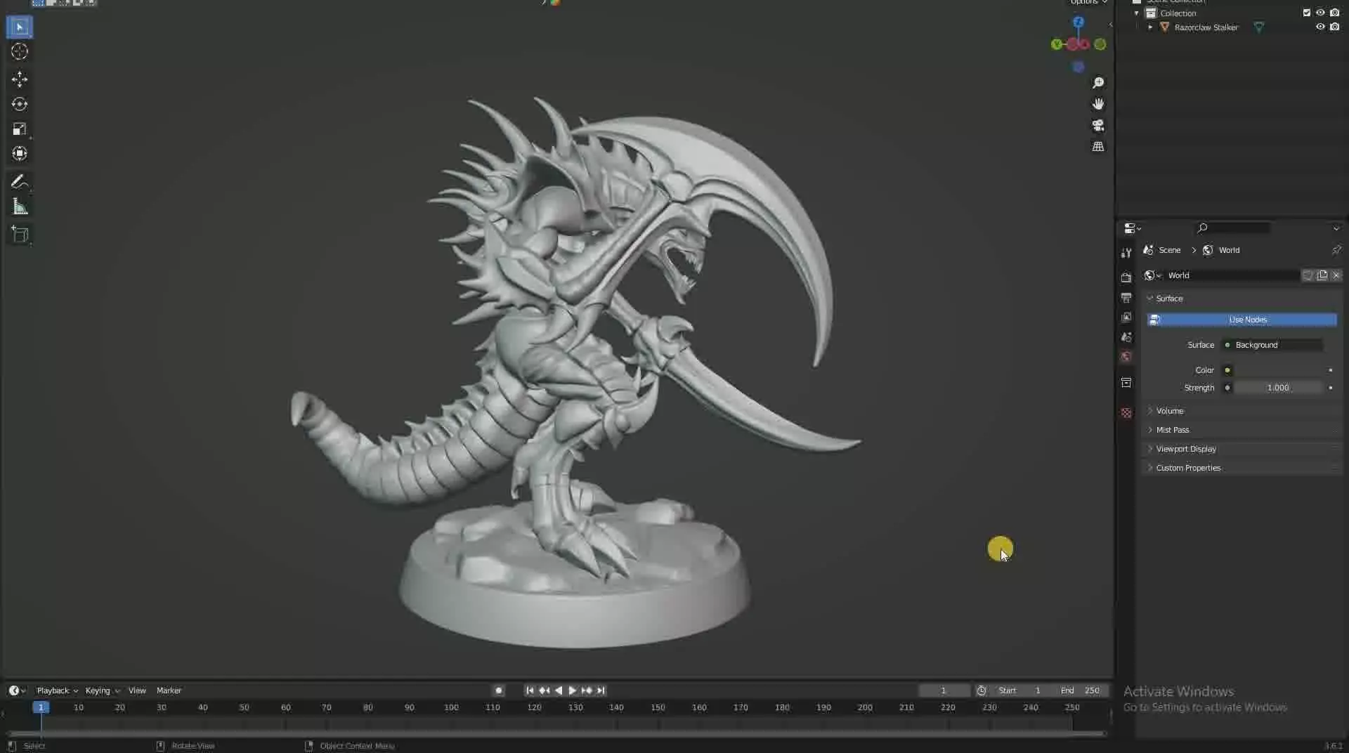 Razorclaw Stalker Alien Scythe Predator Print Ready STL 3D print model_30