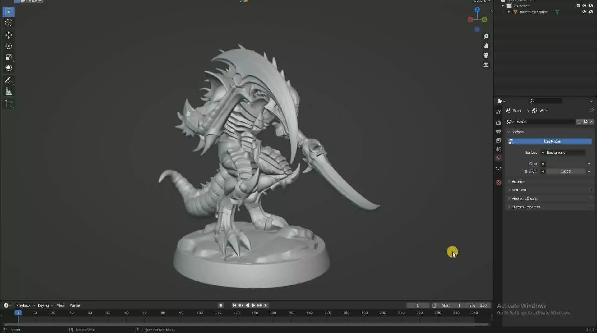 Razorclaw Stalker Alien Scythe Predator Print Ready STL 3D print model_21