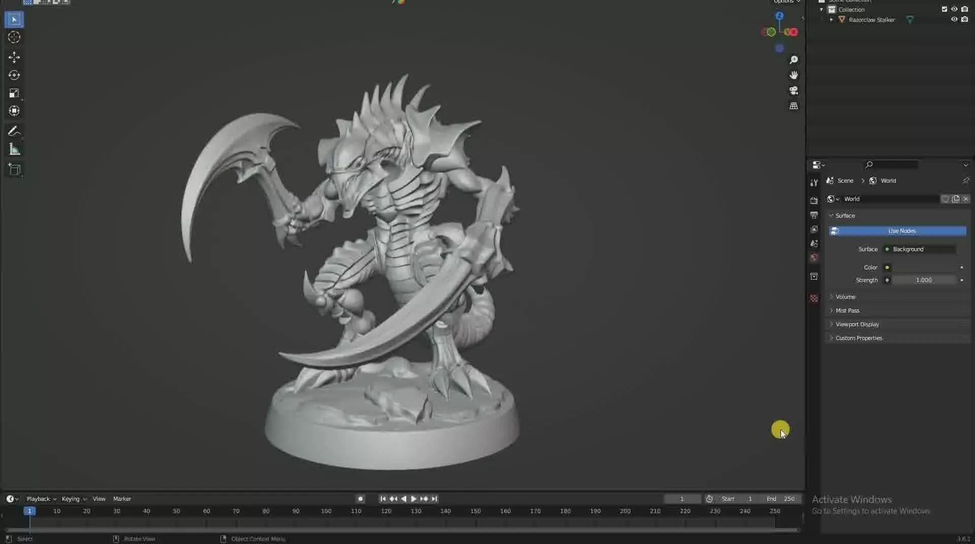 Razorclaw Stalker Alien Scythe Predator Print Ready STL 3D print model_29