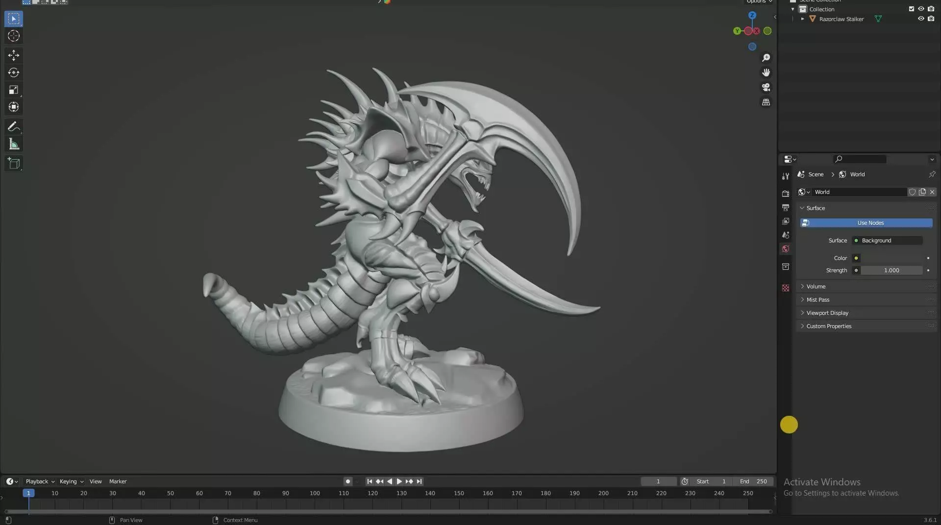 Razorclaw Stalker Alien Scythe Predator Print Ready STL 3D print model_5