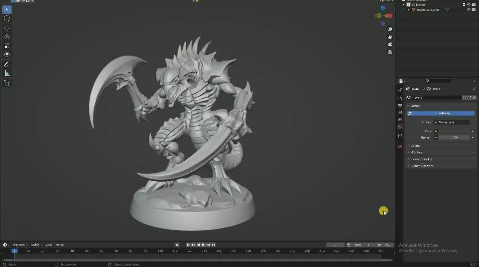 Razorclaw Stalker Alien Scythe Predator Print Ready STL 3D print model_28