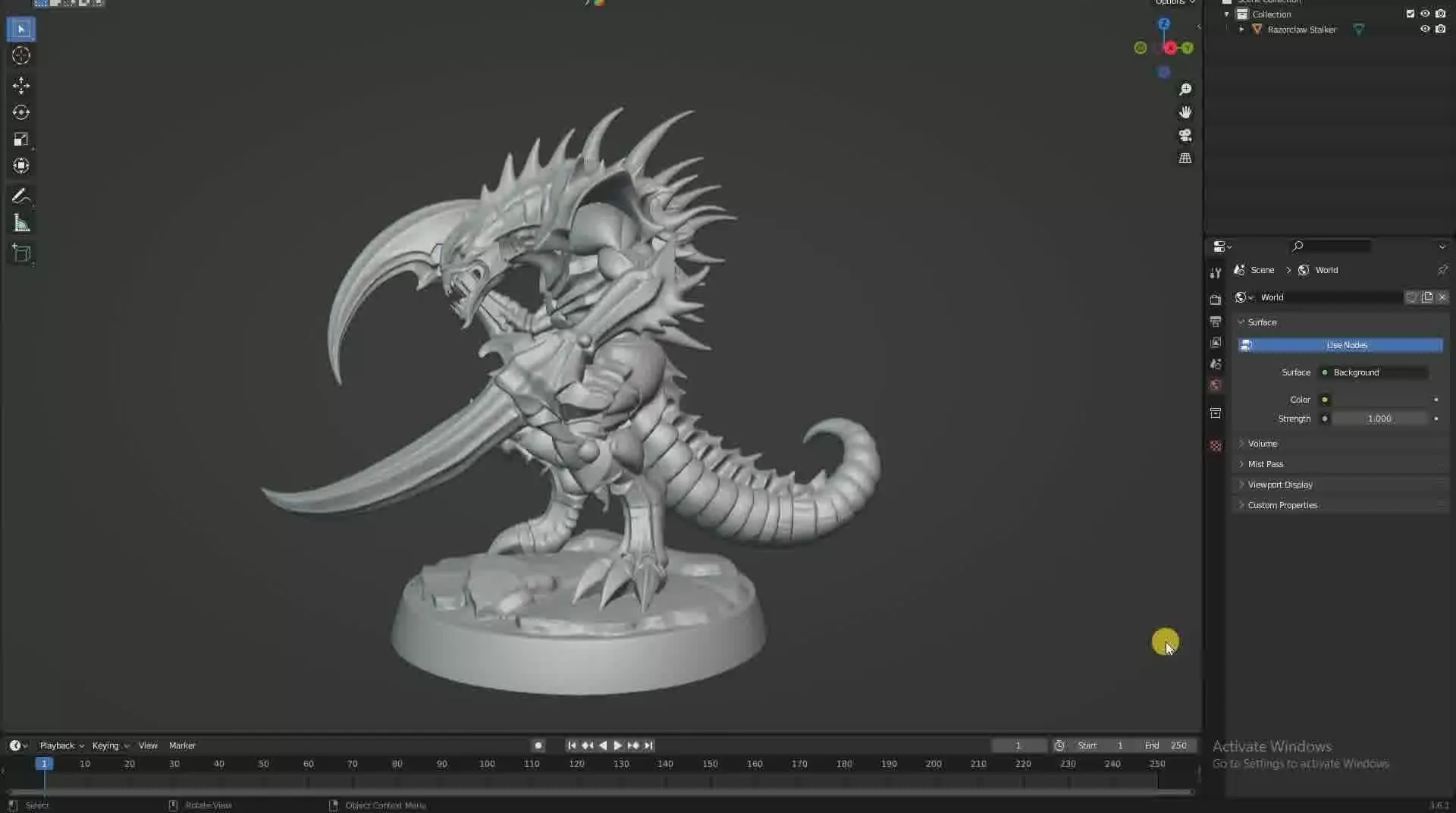 Razorclaw Stalker Alien Scythe Predator Print Ready STL 3D print model_50