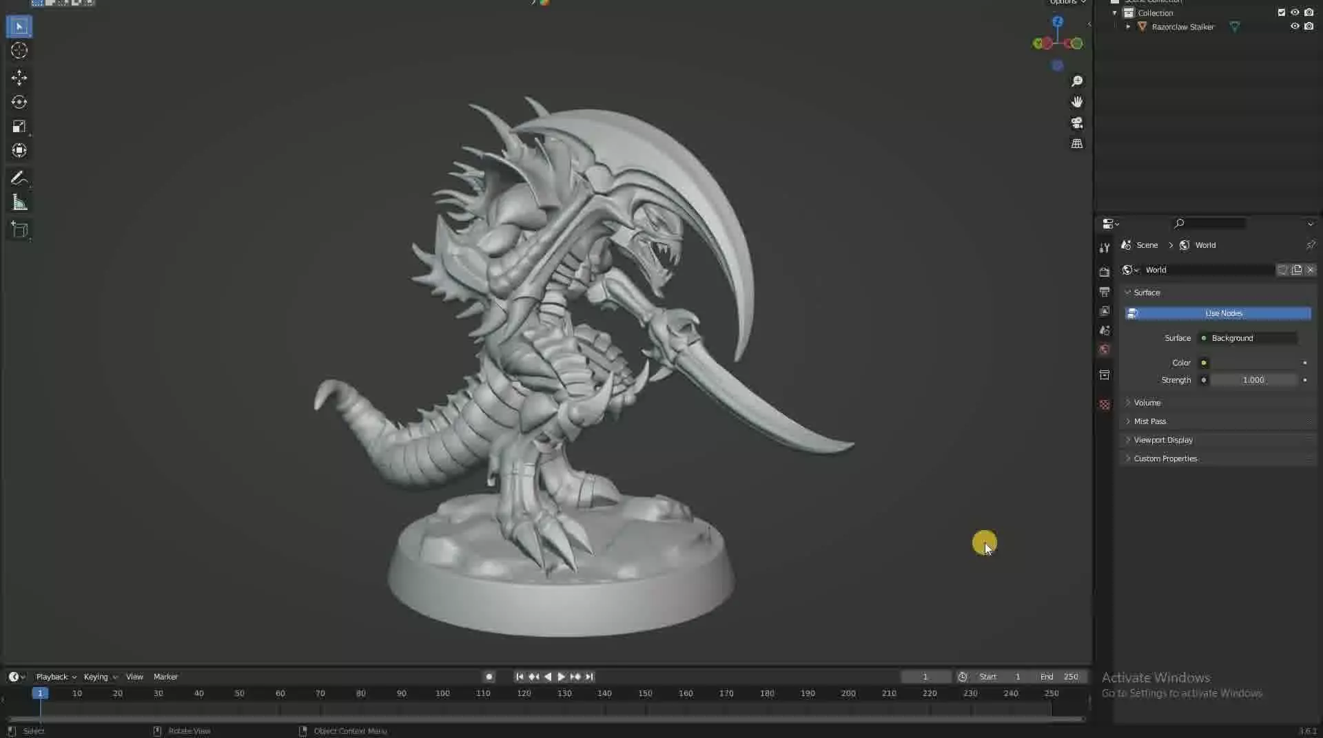 Razorclaw Stalker Alien Scythe Predator Print Ready STL 3D print model_39