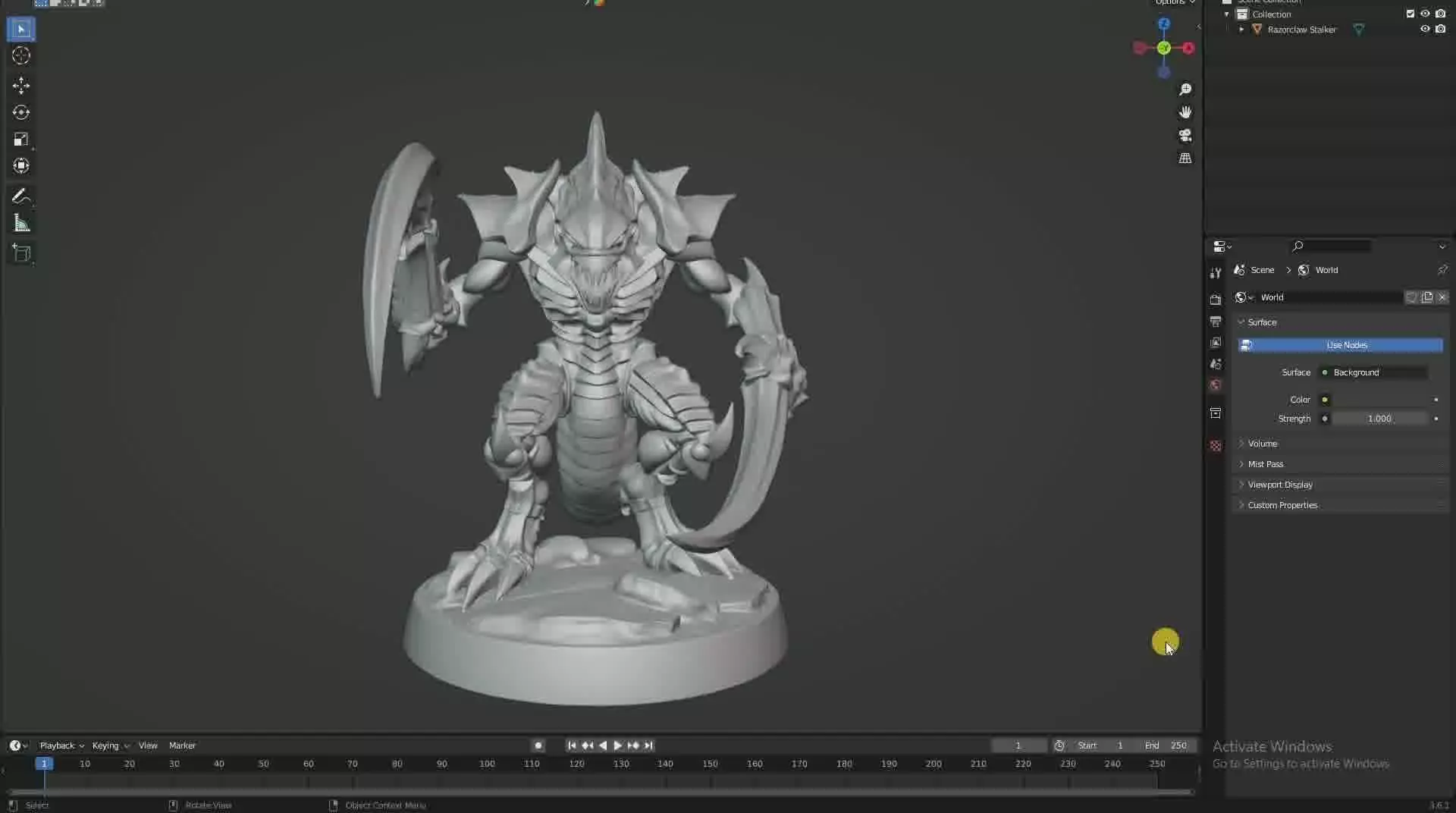 Razorclaw Stalker Alien Scythe Predator Print Ready STL 3D print model_13