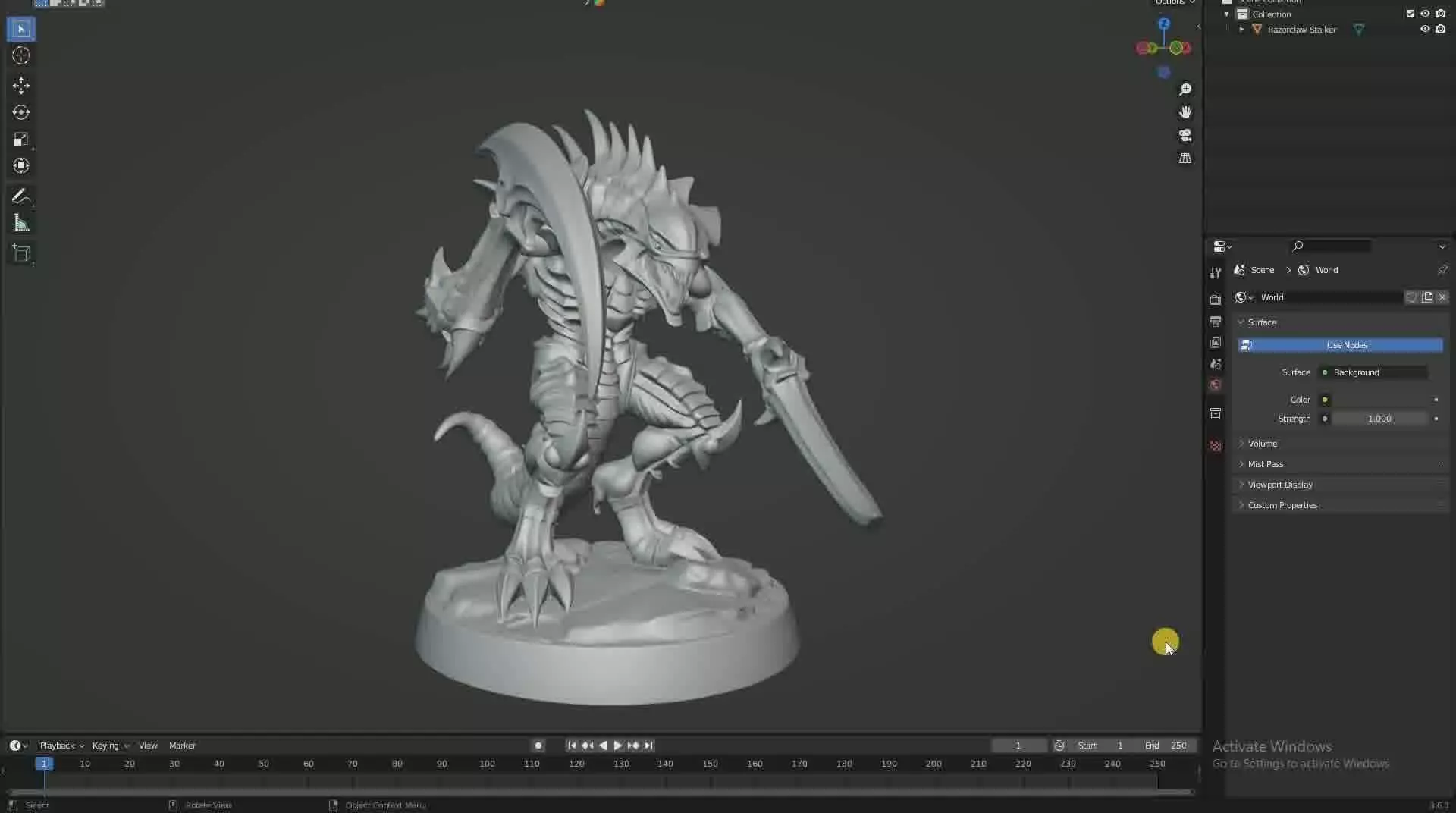 Razorclaw Stalker Alien Scythe Predator Print Ready STL 3D print model_37