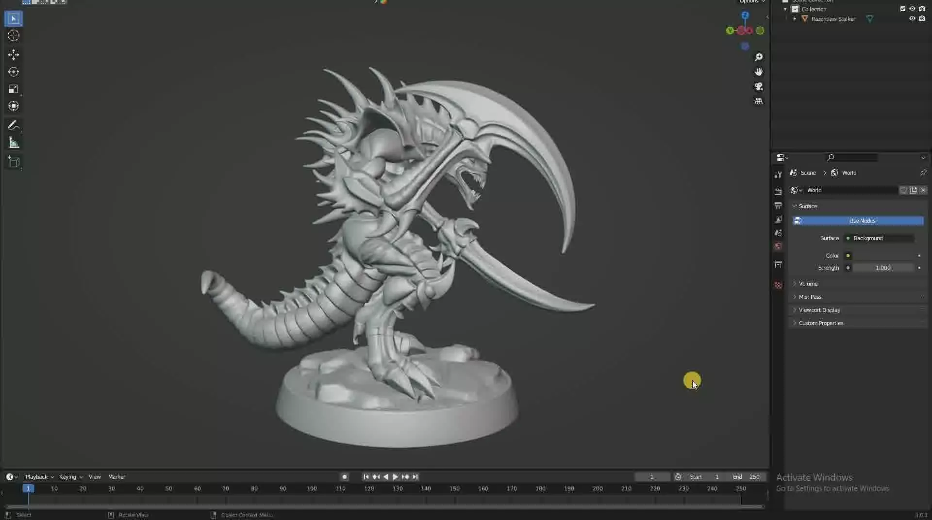 Razorclaw Stalker Alien Scythe Predator Print Ready STL 3D print model_35