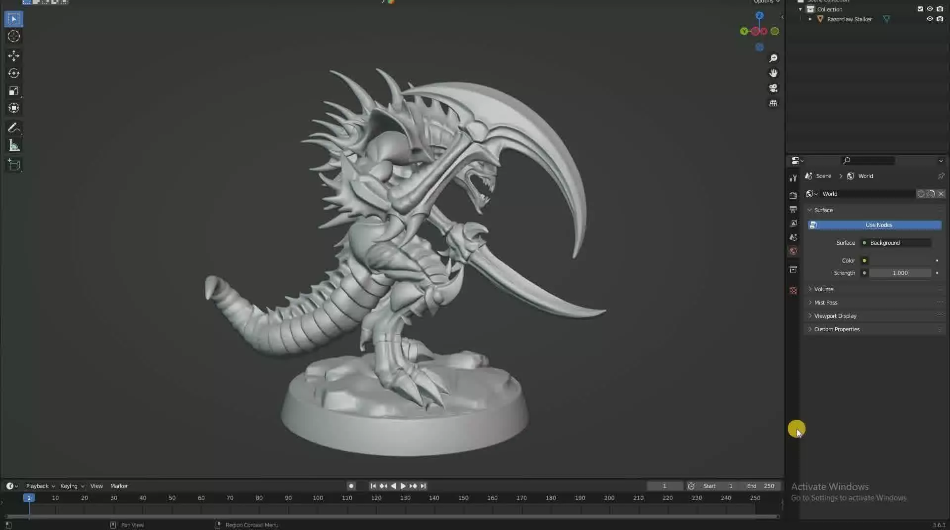 Razorclaw Stalker Alien Scythe Predator Print Ready STL 3D print model_2