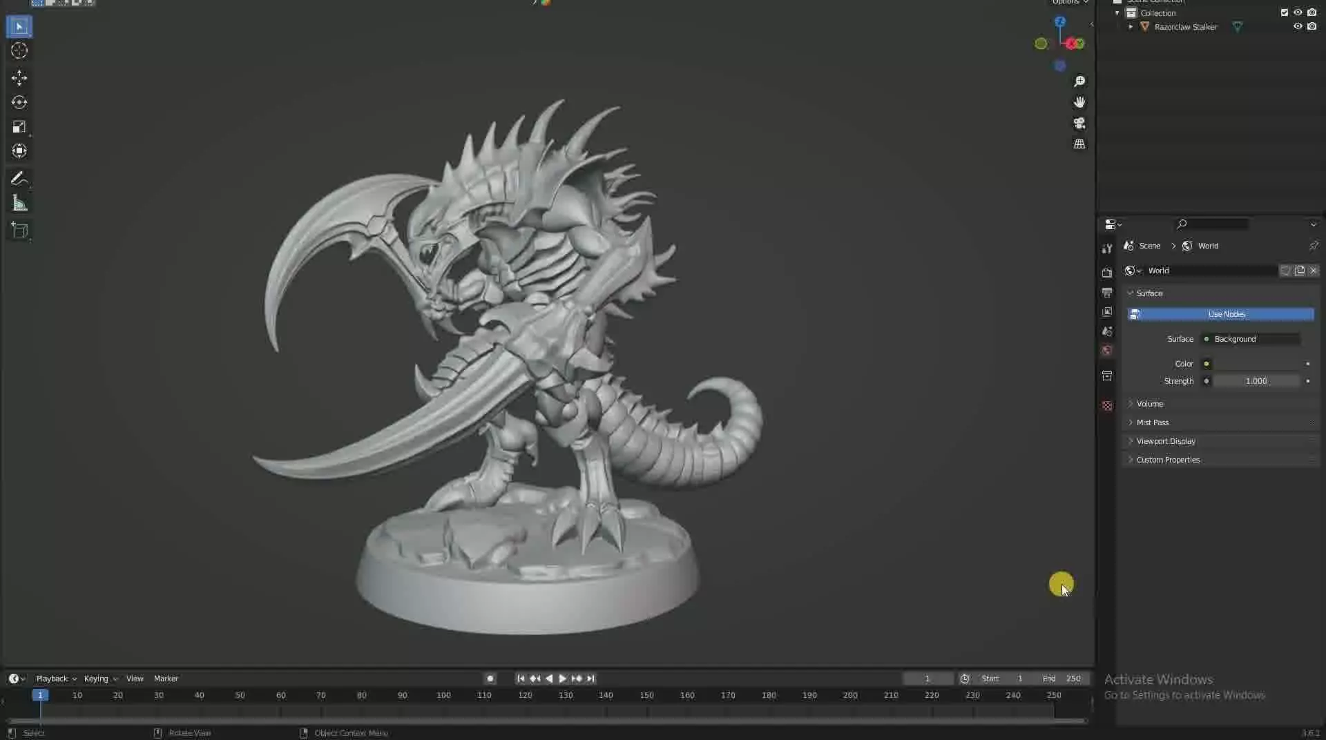 Razorclaw Stalker Alien Scythe Predator Print Ready STL 3D print model_36