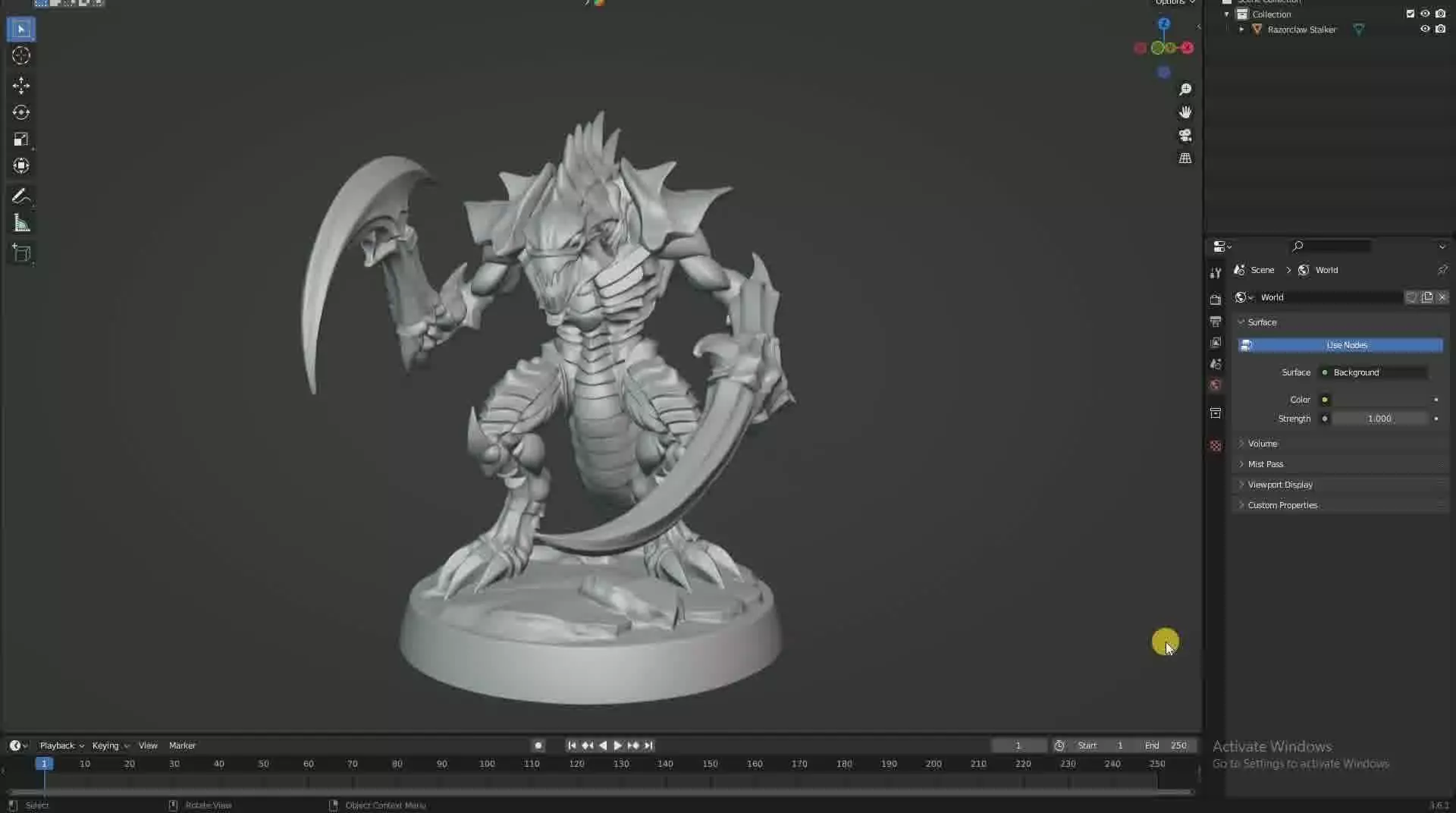 Razorclaw Stalker Alien Scythe Predator Print Ready STL 3D print model_46