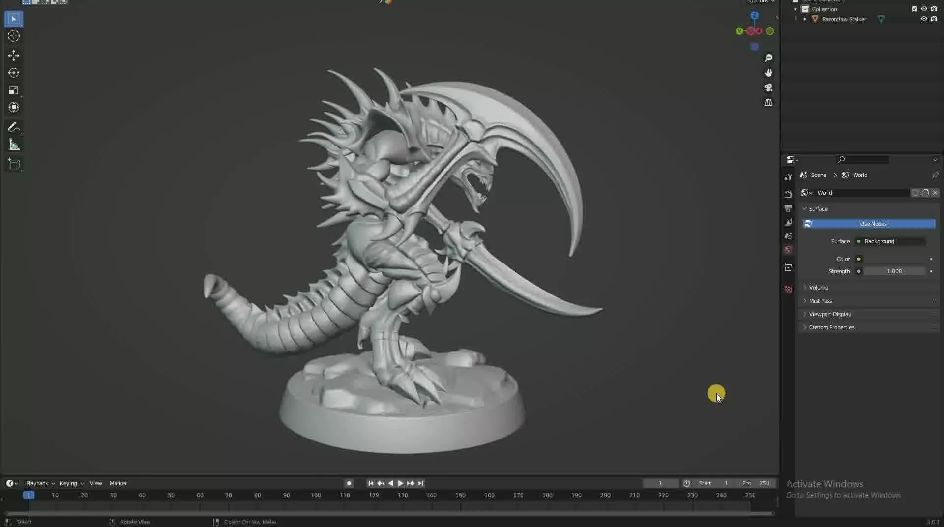 Razorclaw Stalker Alien Scythe Predator Print Ready STL 3D print model_33