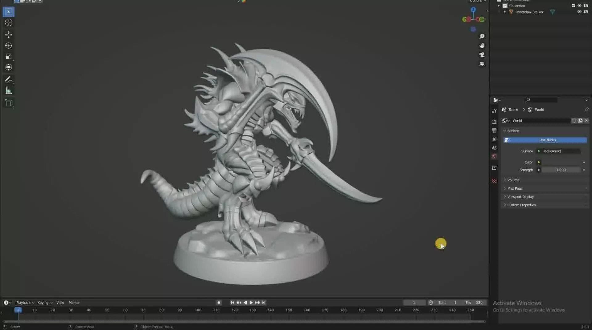 Razorclaw Stalker Alien Scythe Predator Print Ready STL 3D print model_15