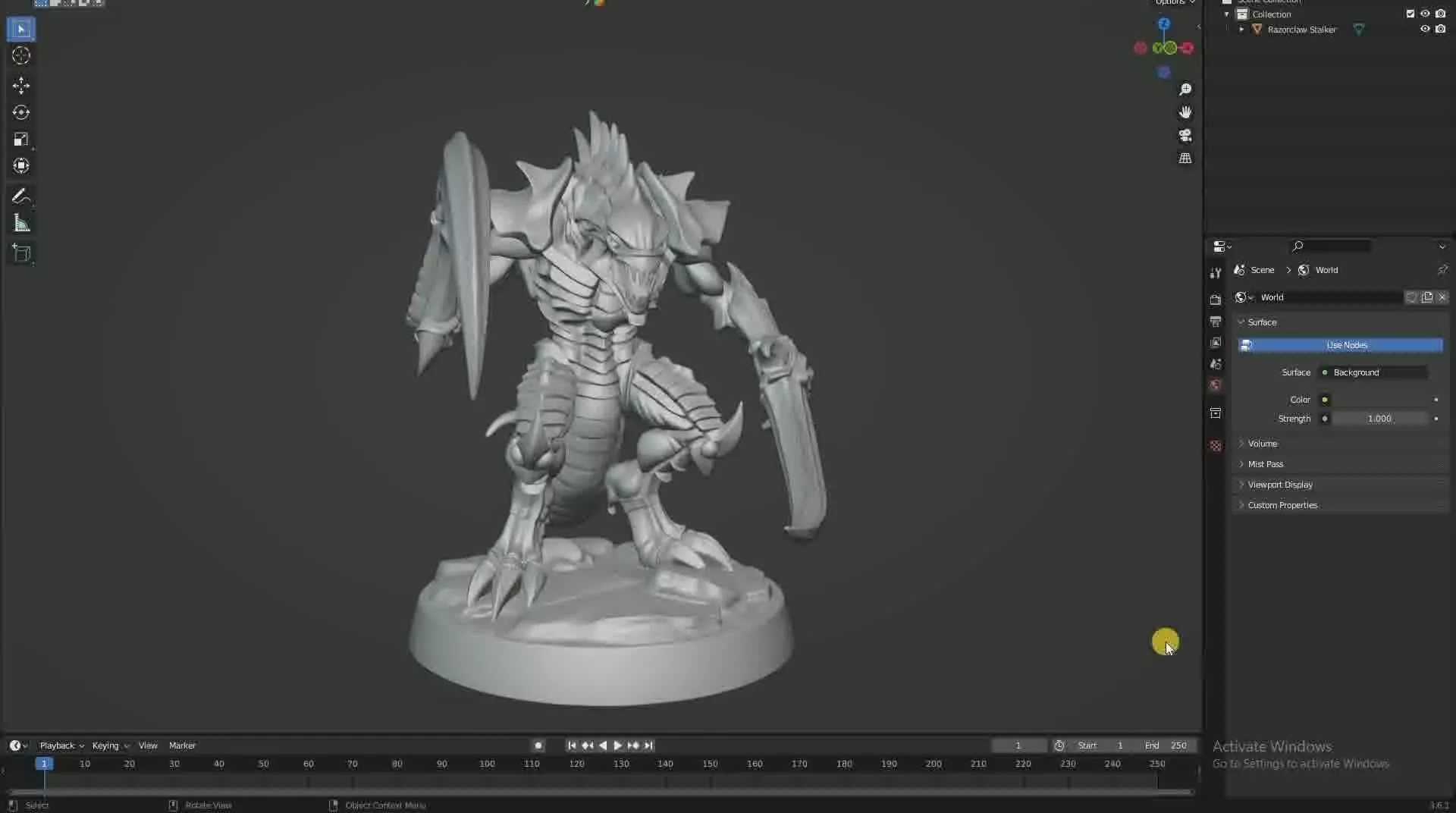 Razorclaw Stalker Alien Scythe Predator Print Ready STL 3D print model_34