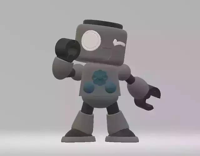 cute robot toy 3d printable model 