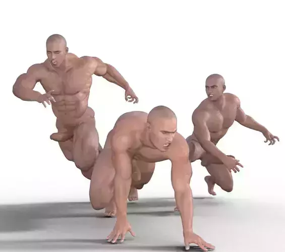 Ferocious man modeling