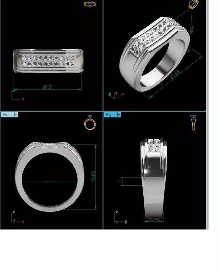 Women Ring Render 3dm STL MTL SLC JCD OBJ FBX Details 3D print model_25