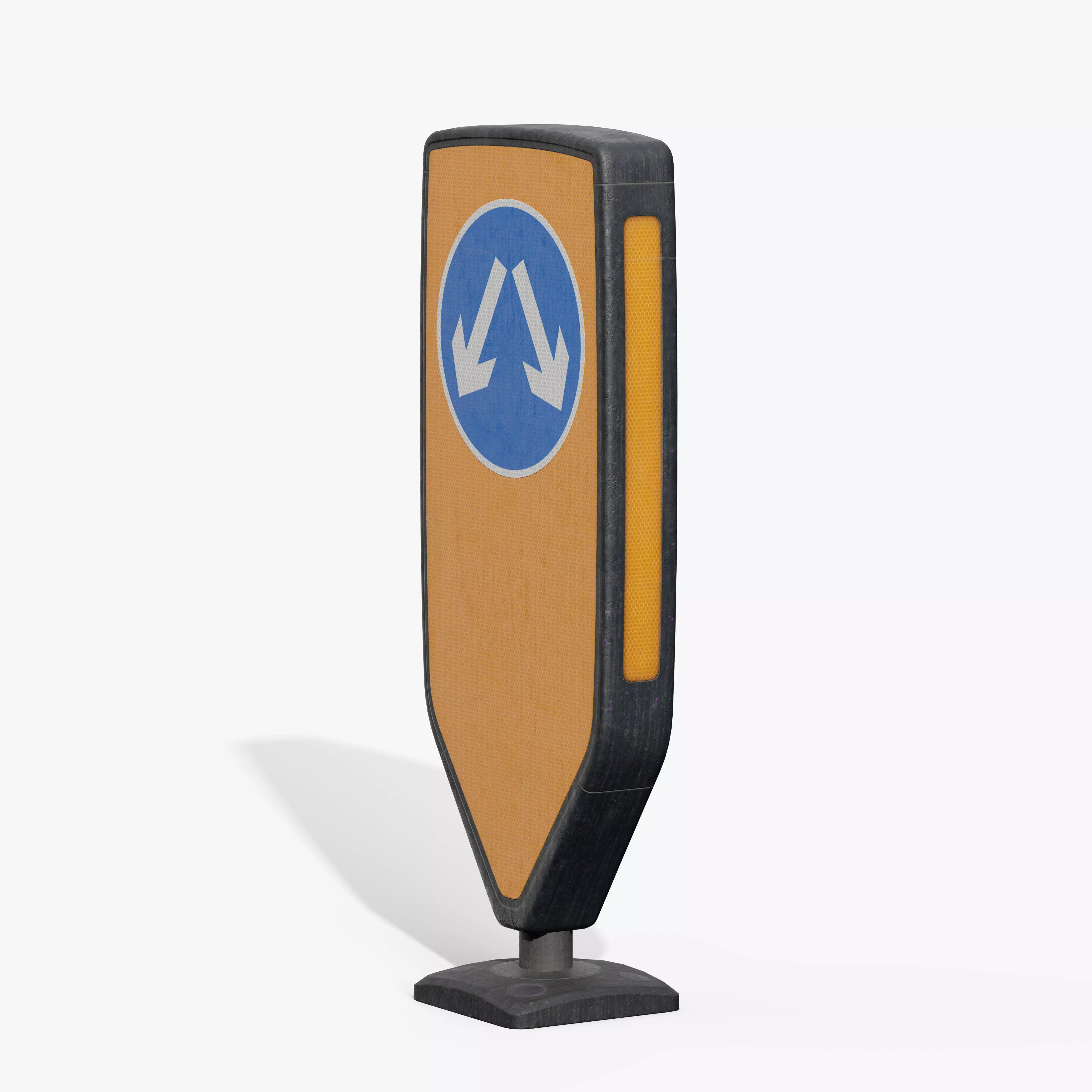 Traffic Bollard Island B Low-poly 3D model_9