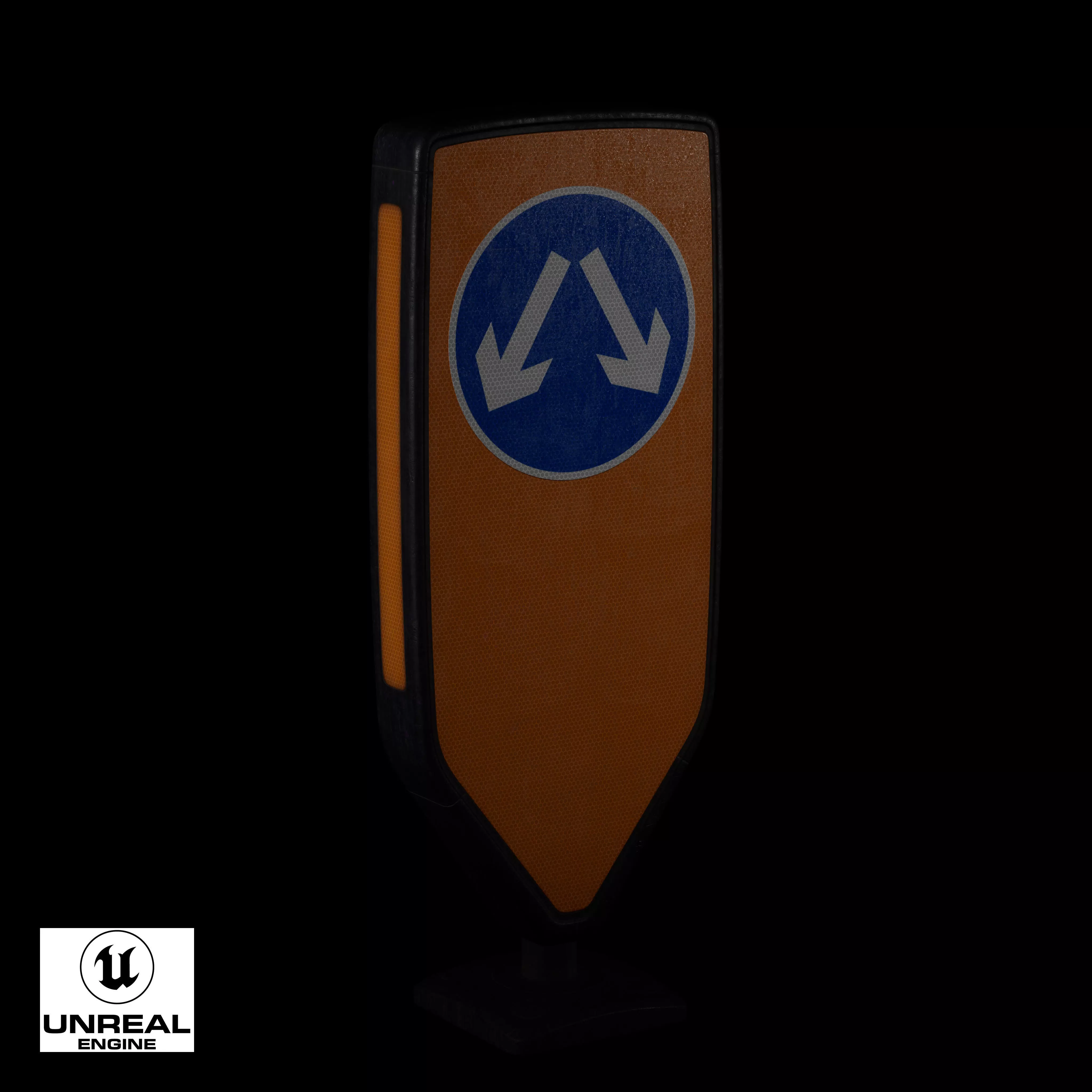 Traffic Bollard Island B Low-poly 3D model_14