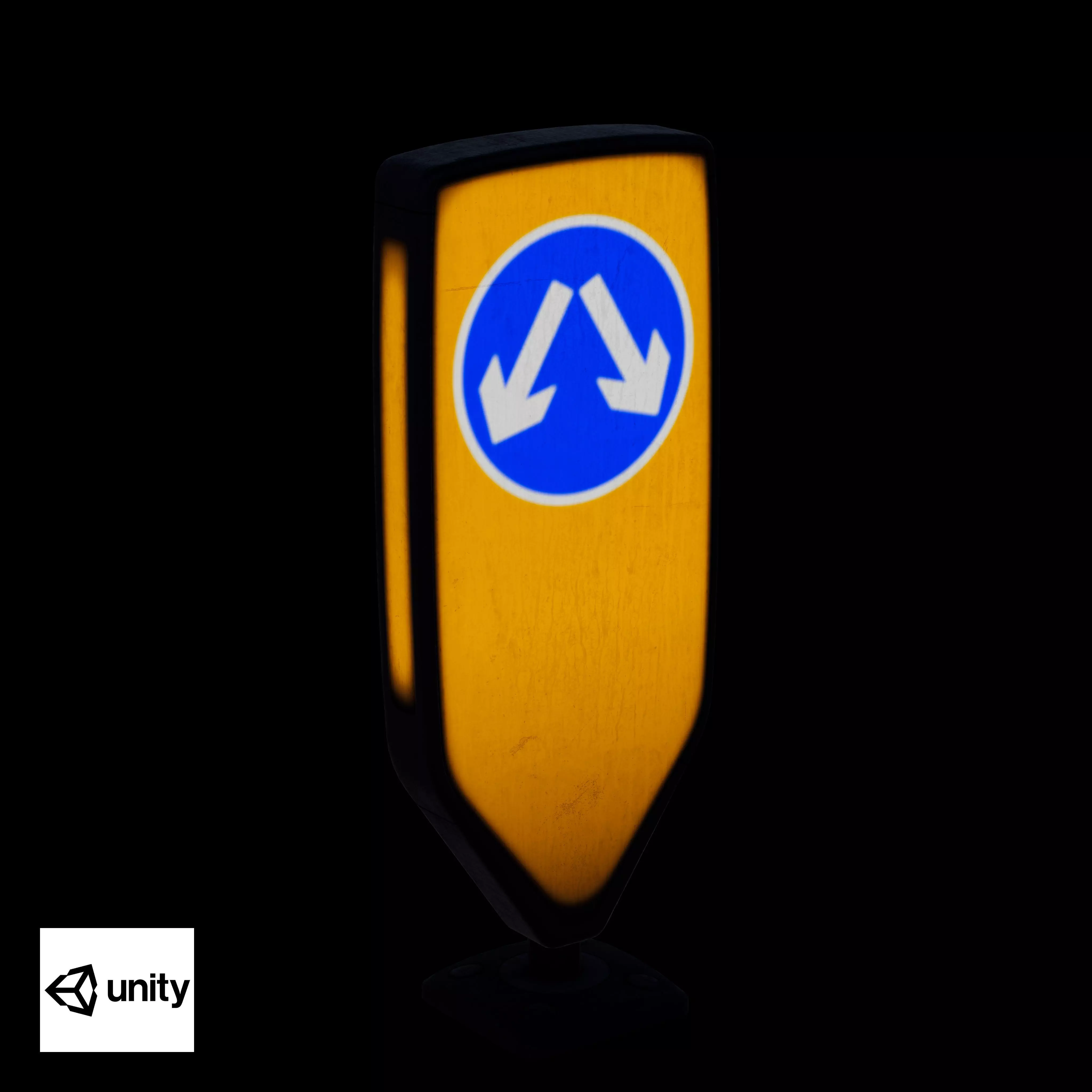 Traffic Bollard Island B Low-poly 3D model_16