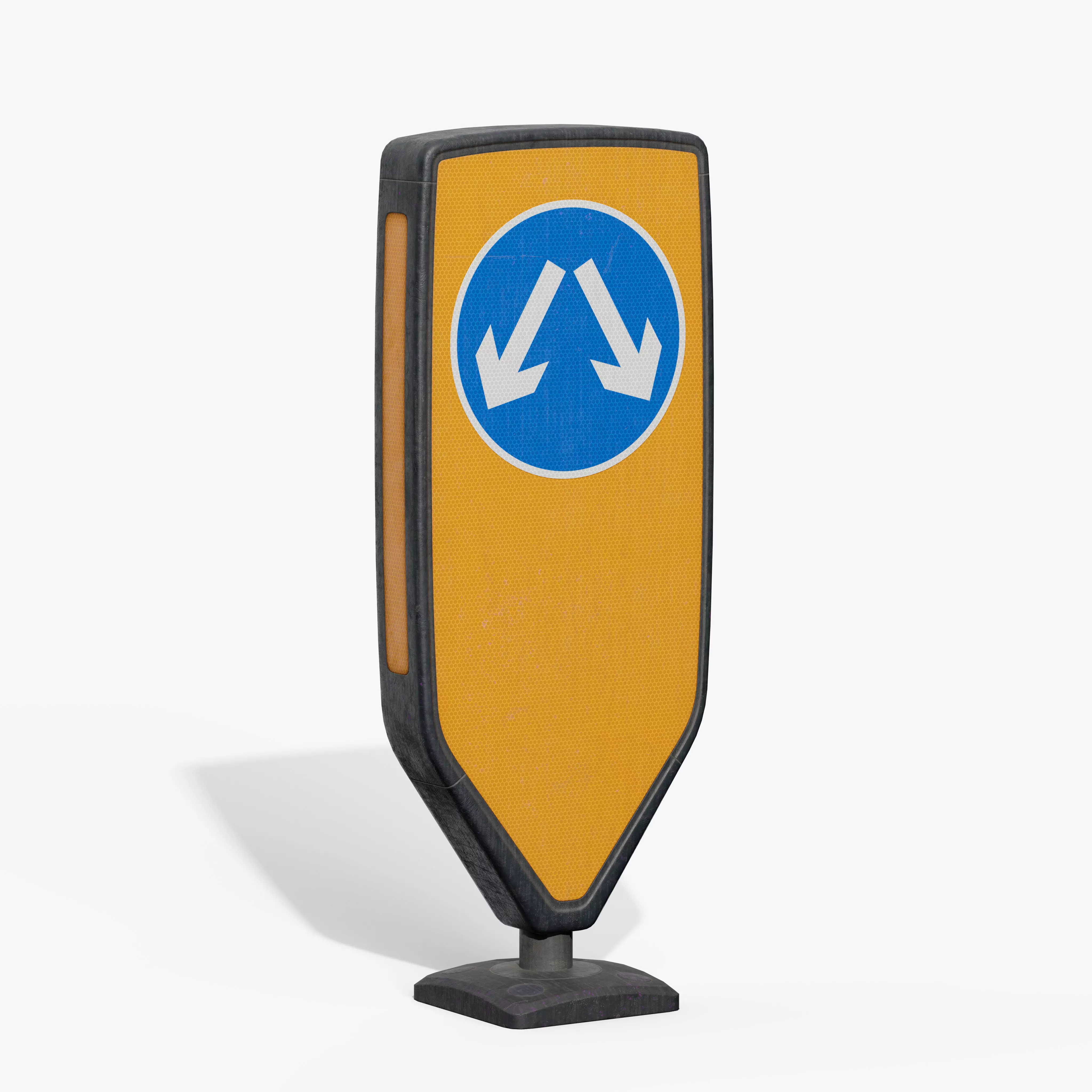 Traffic Bollard Island B Low-poly 3D model_3