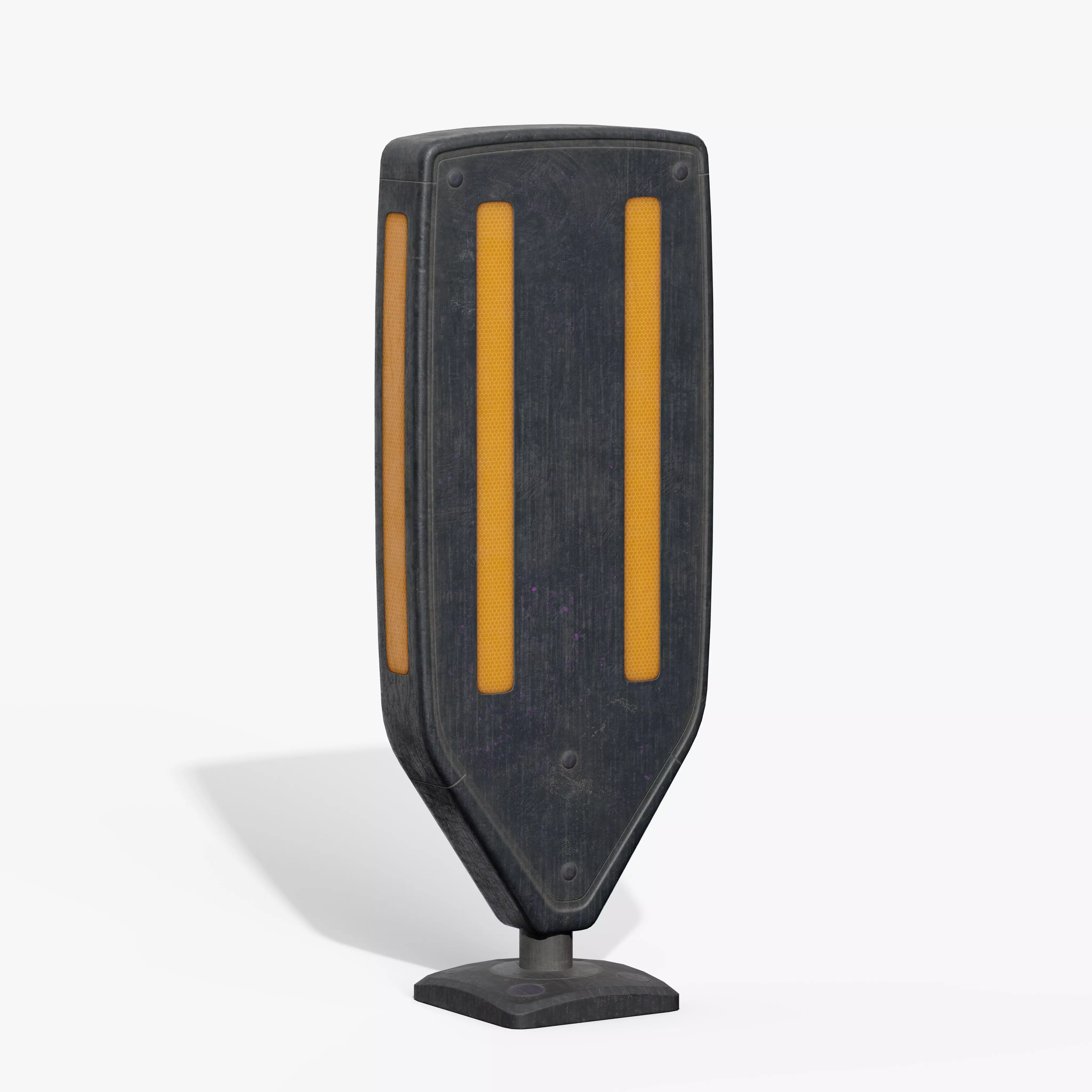 Traffic Bollard Island B Low-poly 3D model_7