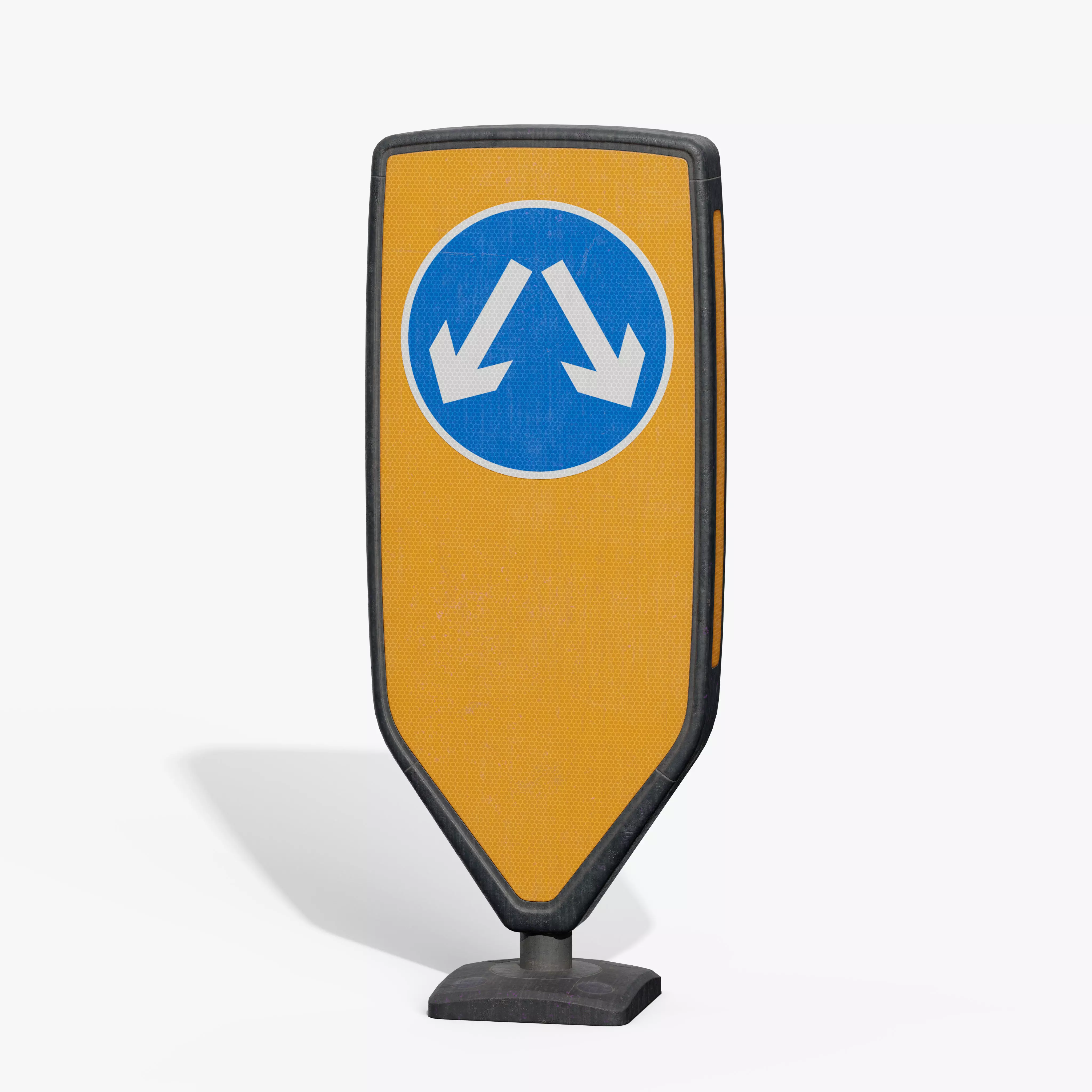 Traffic Bollard Island B Low-poly 3D model_10