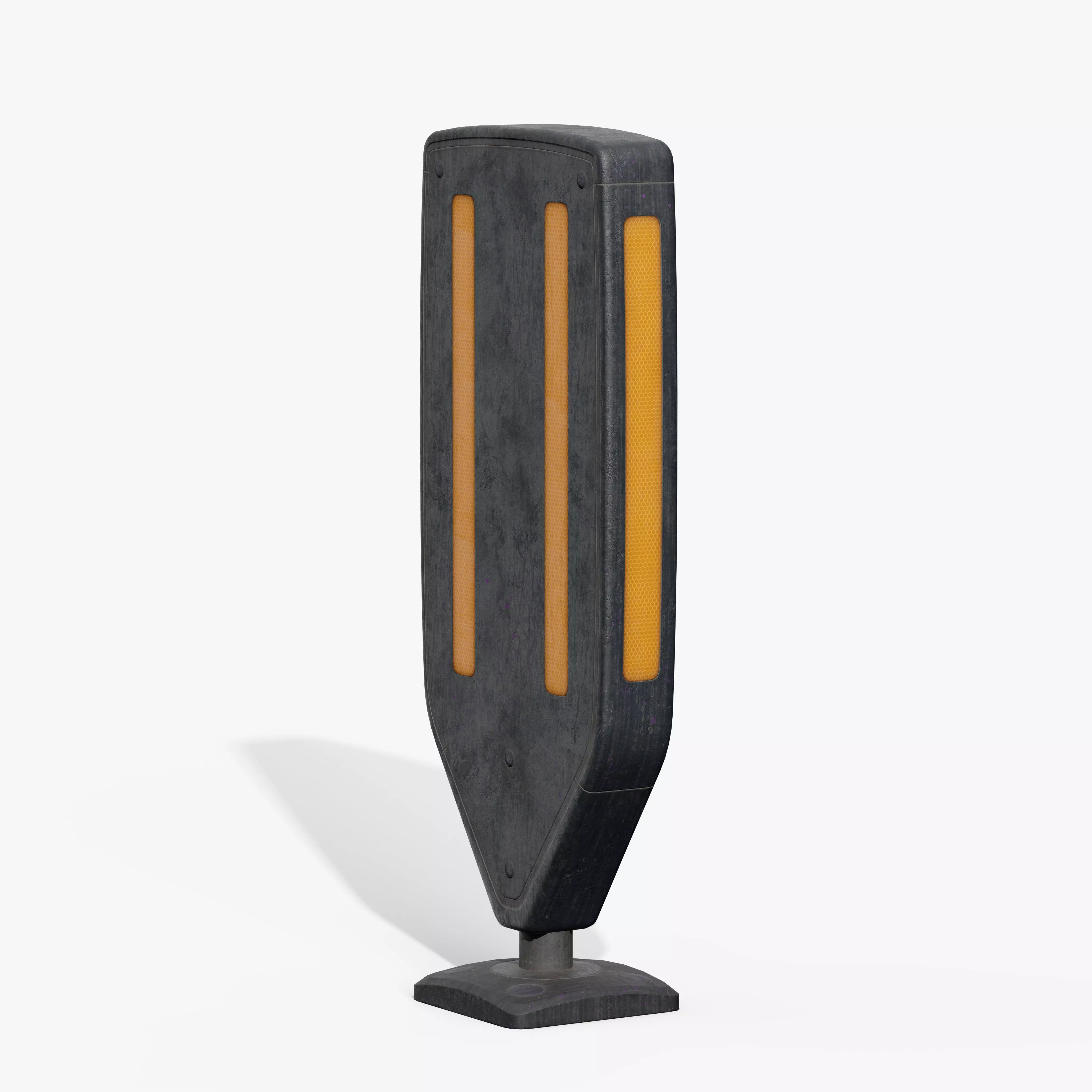 Traffic Bollard Island B Low-poly 3D model_5