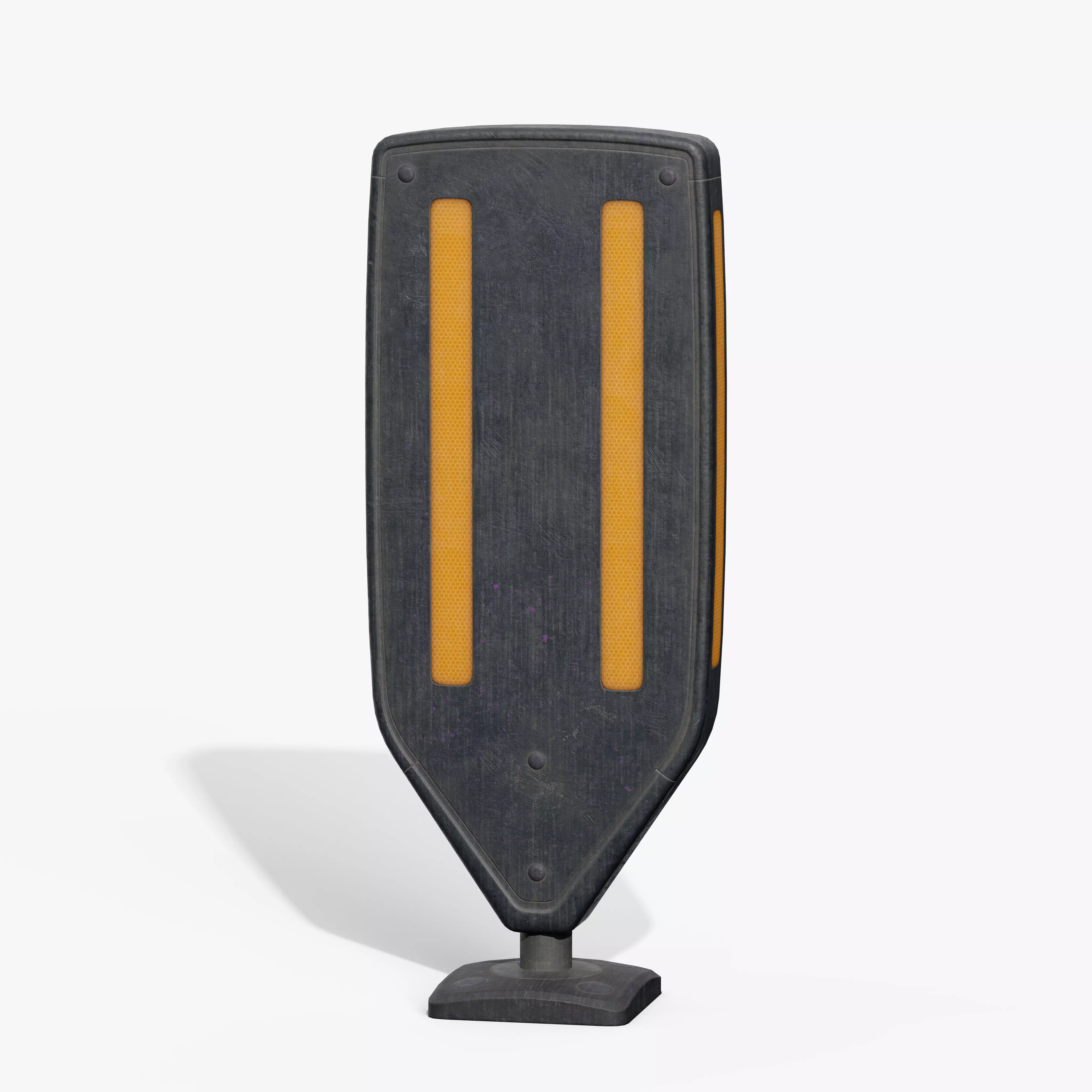 Traffic Bollard Island B Low-poly 3D model_6