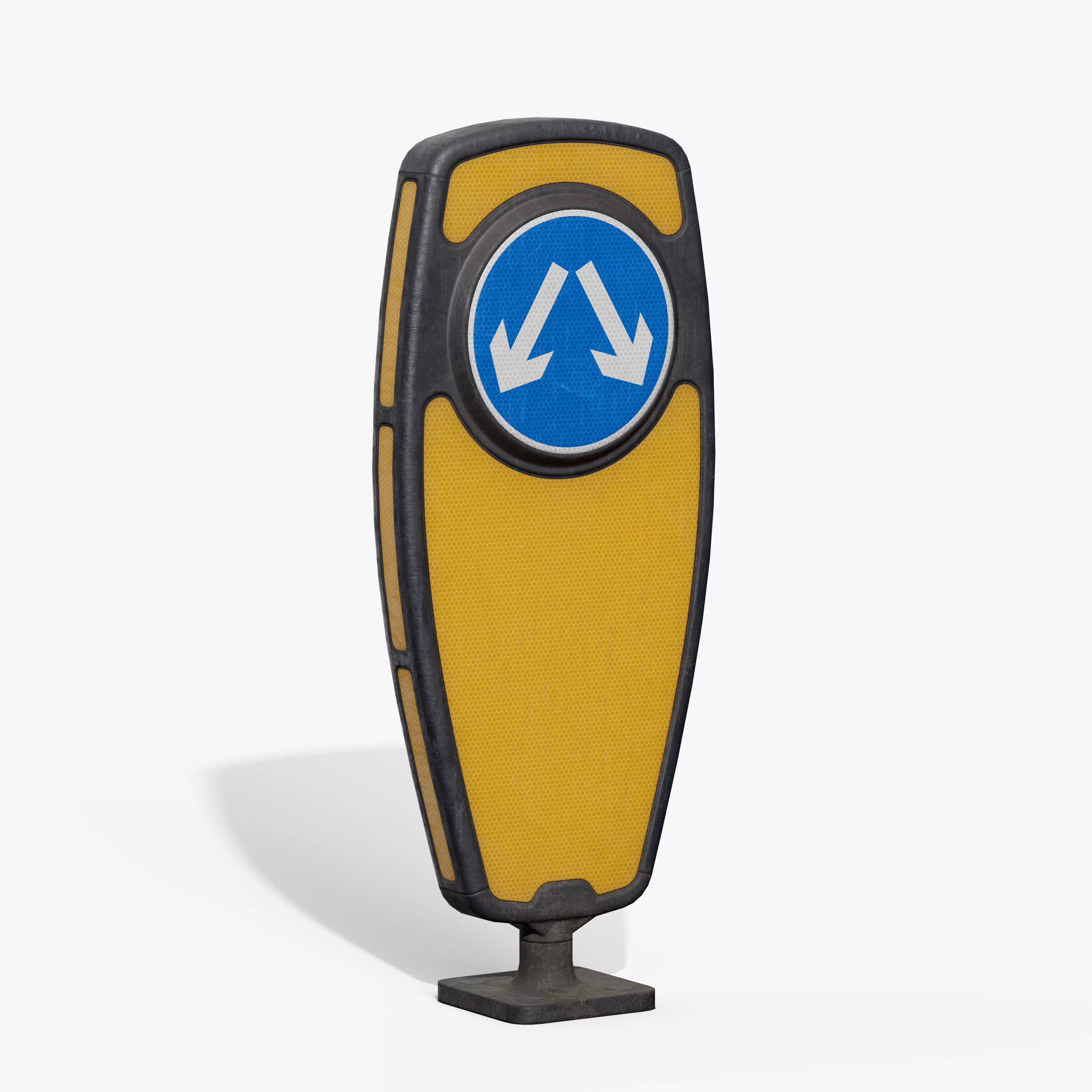 Traffic Bollard Island C Low-poly 3D model_7