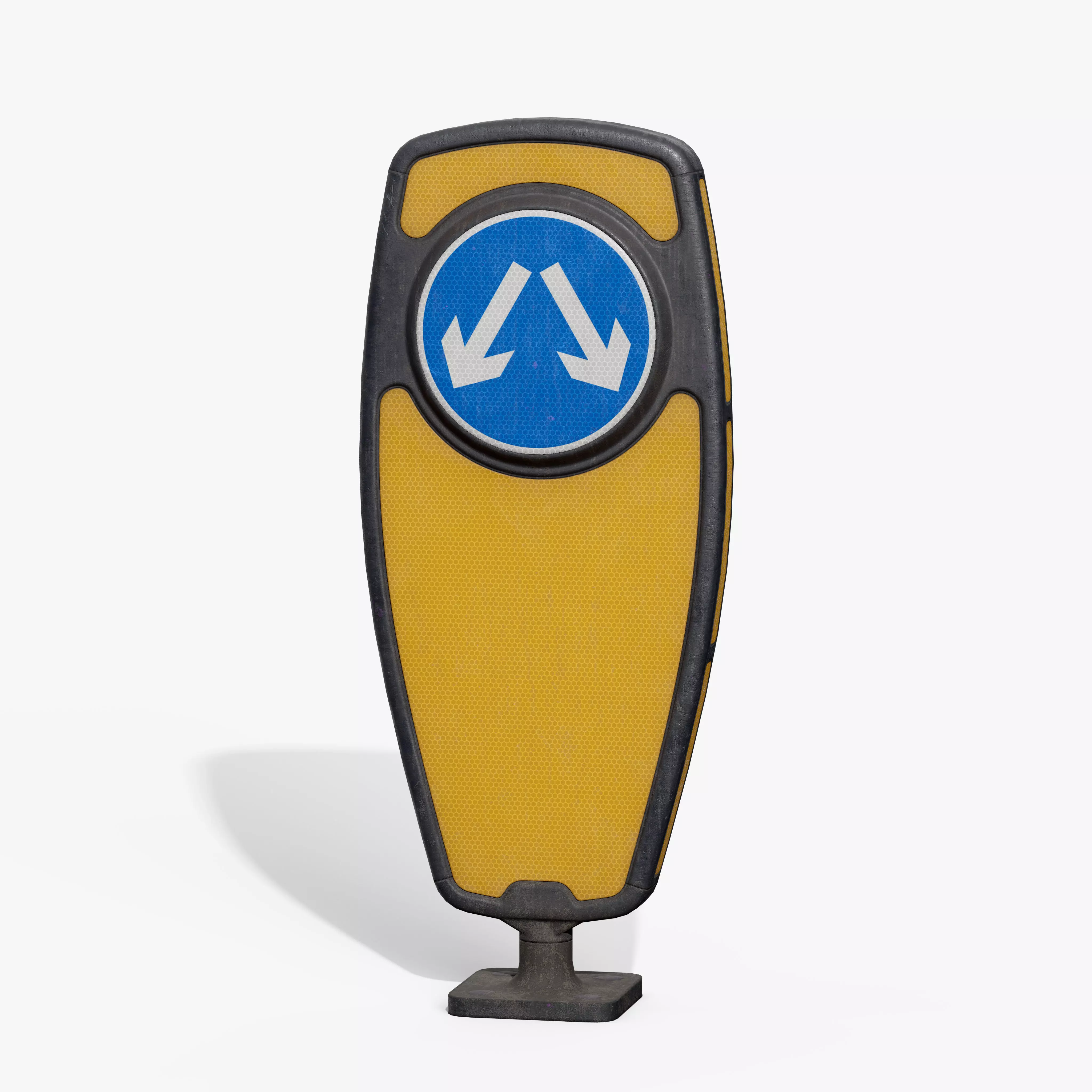 Traffic Bollard Island C Low-poly 3D model_10